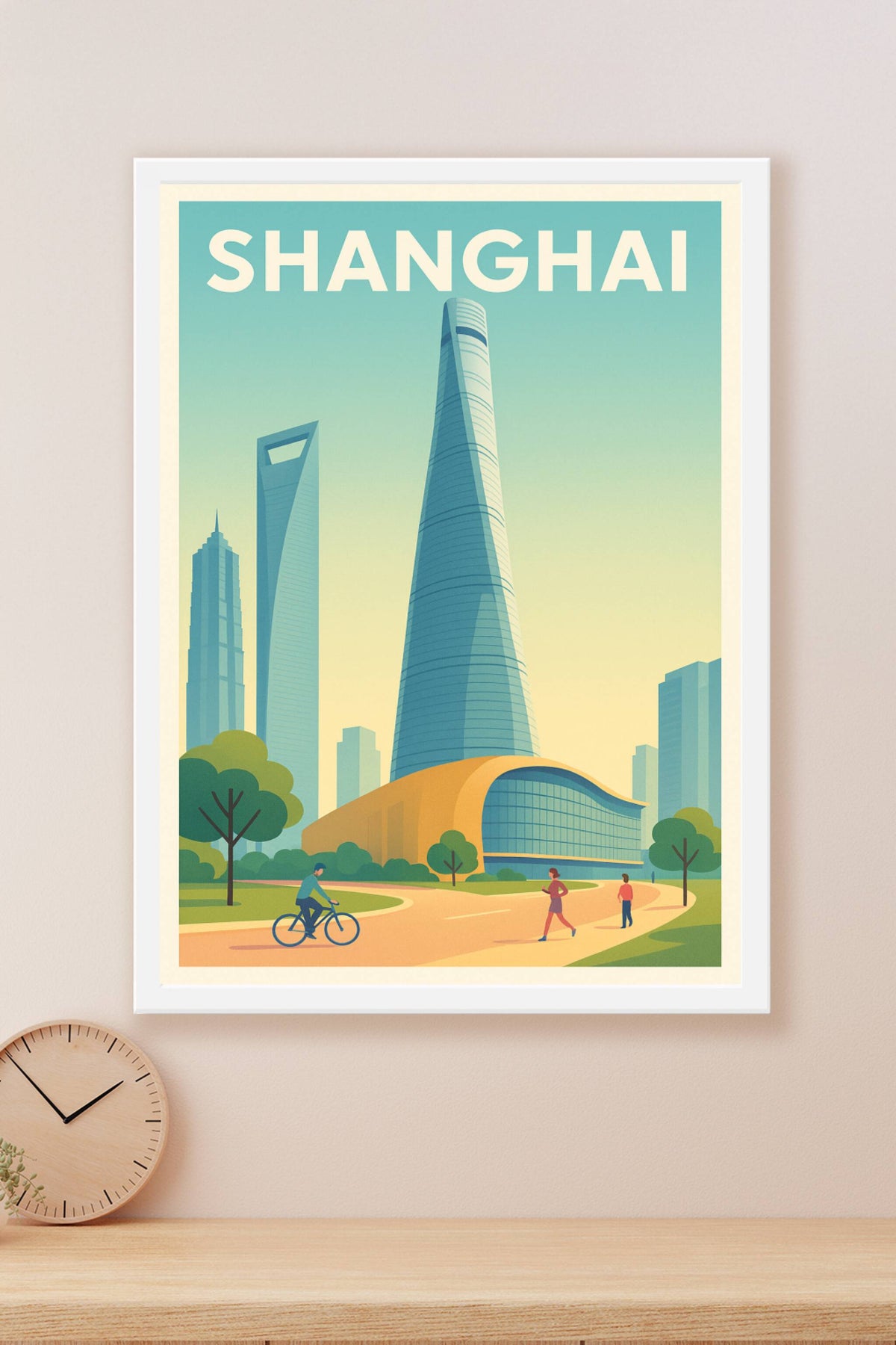 Affiche Shanghai — Évasion urbaine entre modernité et nature · poster d'art de Shanghai