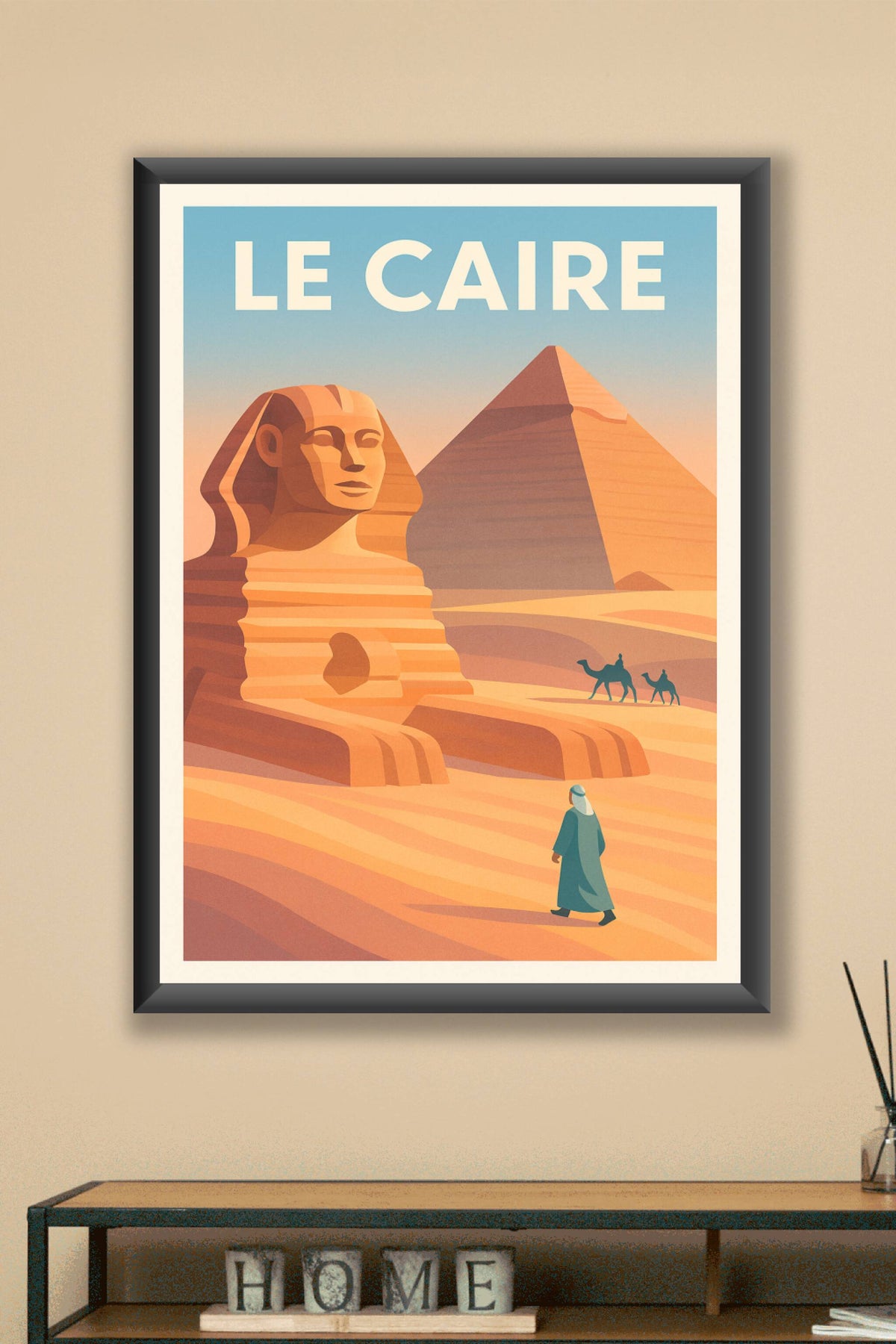Affiche Le Caire — Légendes du désert et mystères antiques · poster d'art de Le Caire