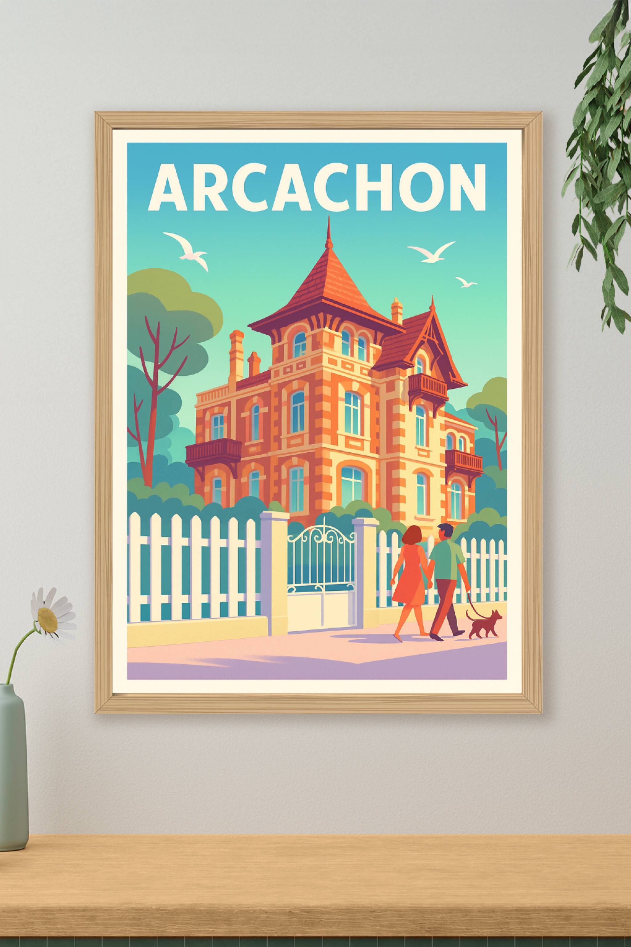 Affiche de Arcachon - Élégance et charme au bord de l'océan