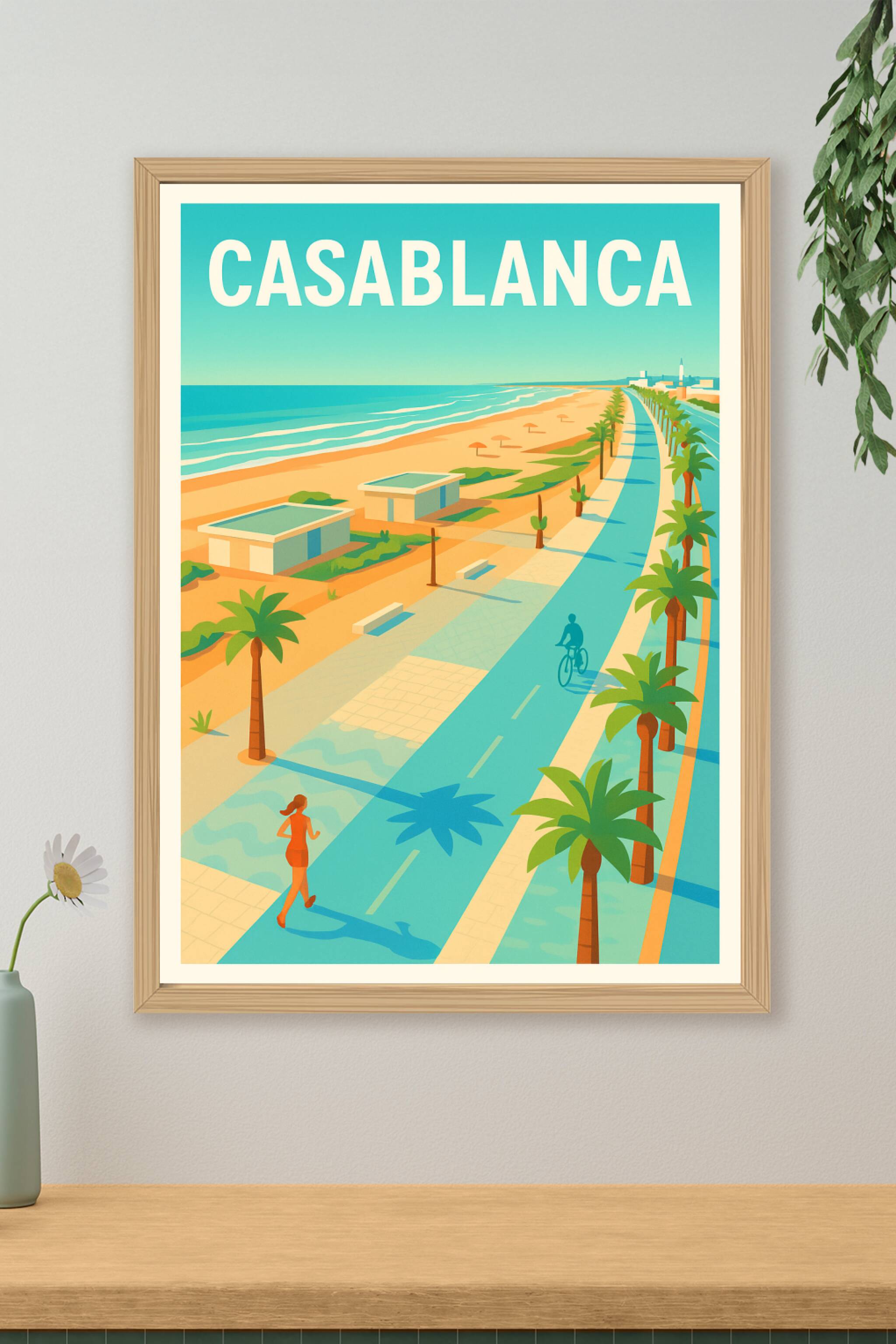 Affiche de Casablanca - Évasion en bord de mer