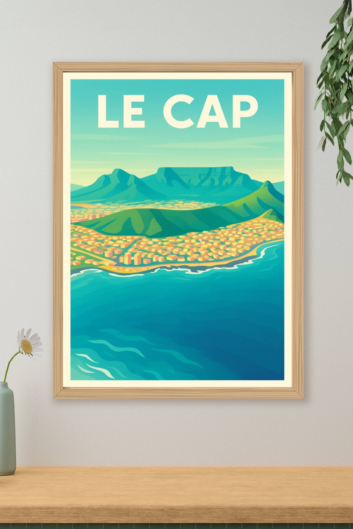 Affiche Le Cap — Évasion entre mer et montagne · poster d'art de Le Cap