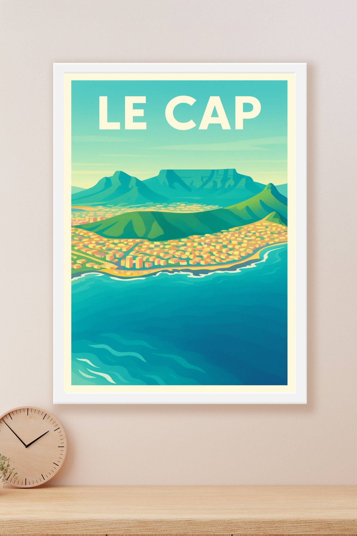 Affiche Le Cap — Évasion entre mer et montagne · poster d'art de Le Cap