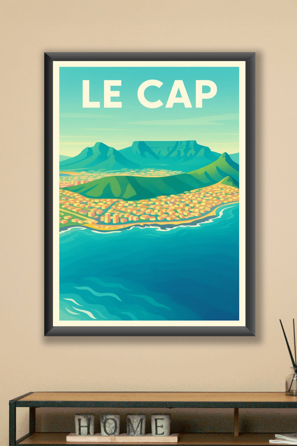 Affiche Le Cap — Évasion entre mer et montagne · poster d'art de Le Cap