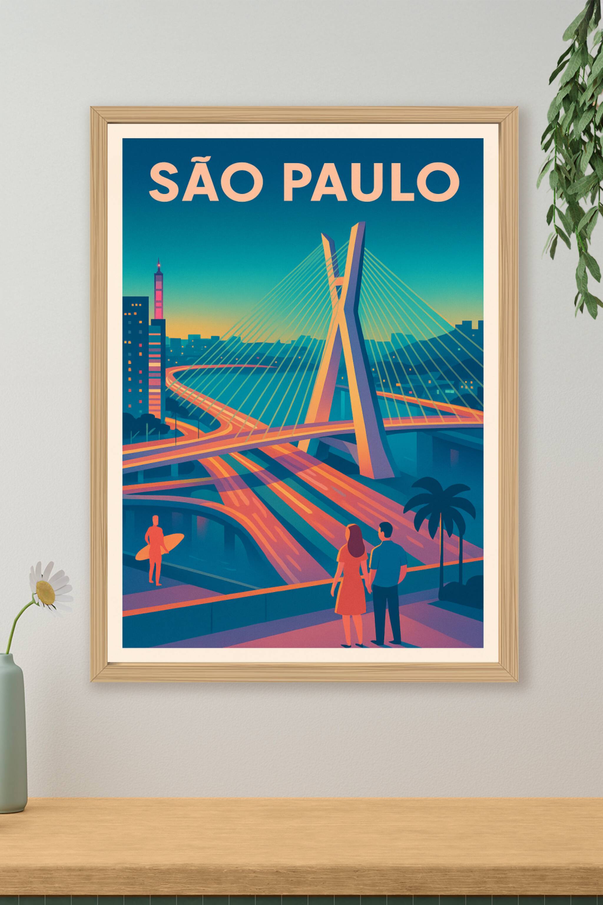 Affiche de São Paulo - L'élégance urbaine au crépuscule