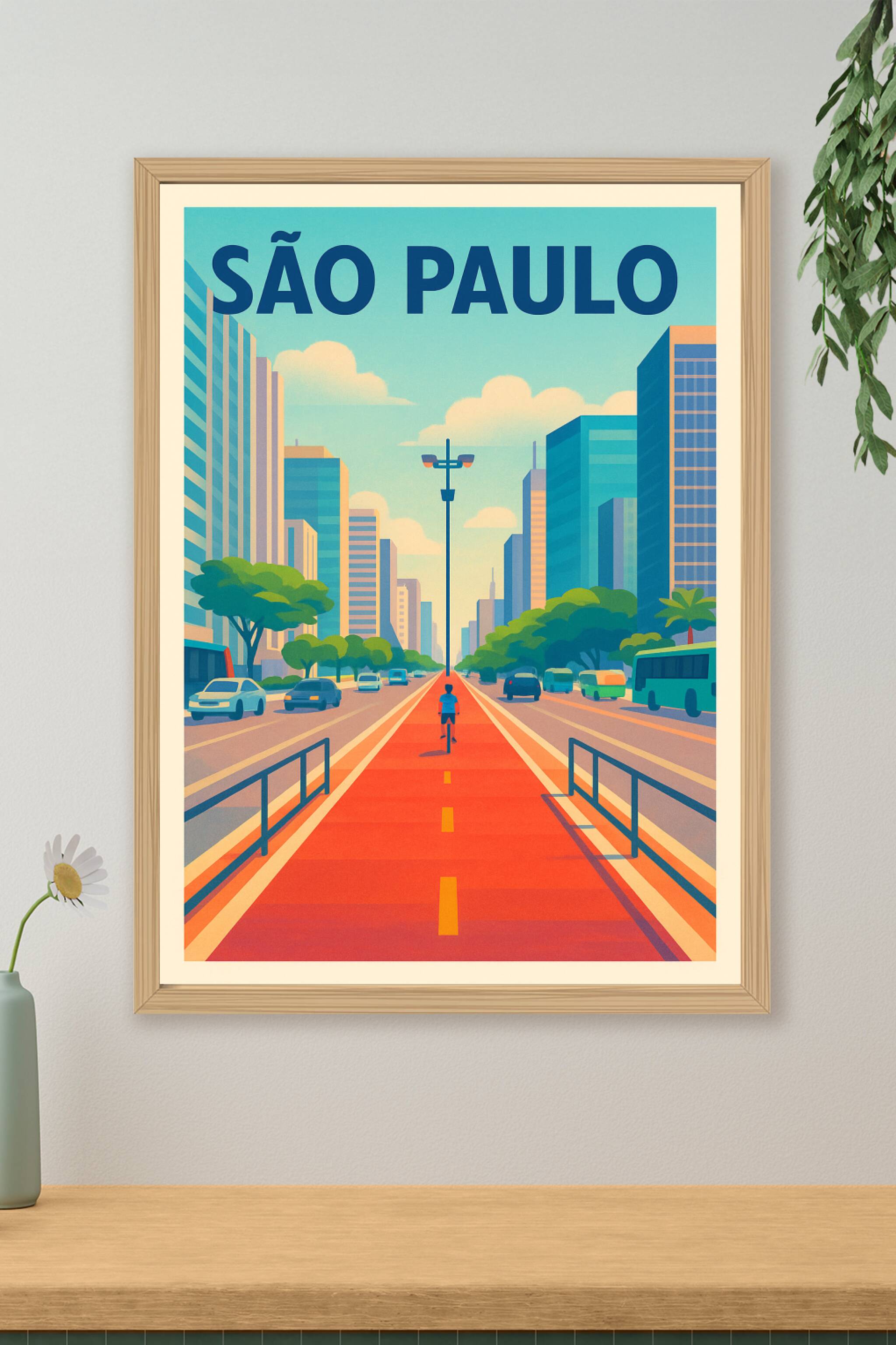 Affiche de São Paulo - La métropole vivante aux couleurs éclatantes