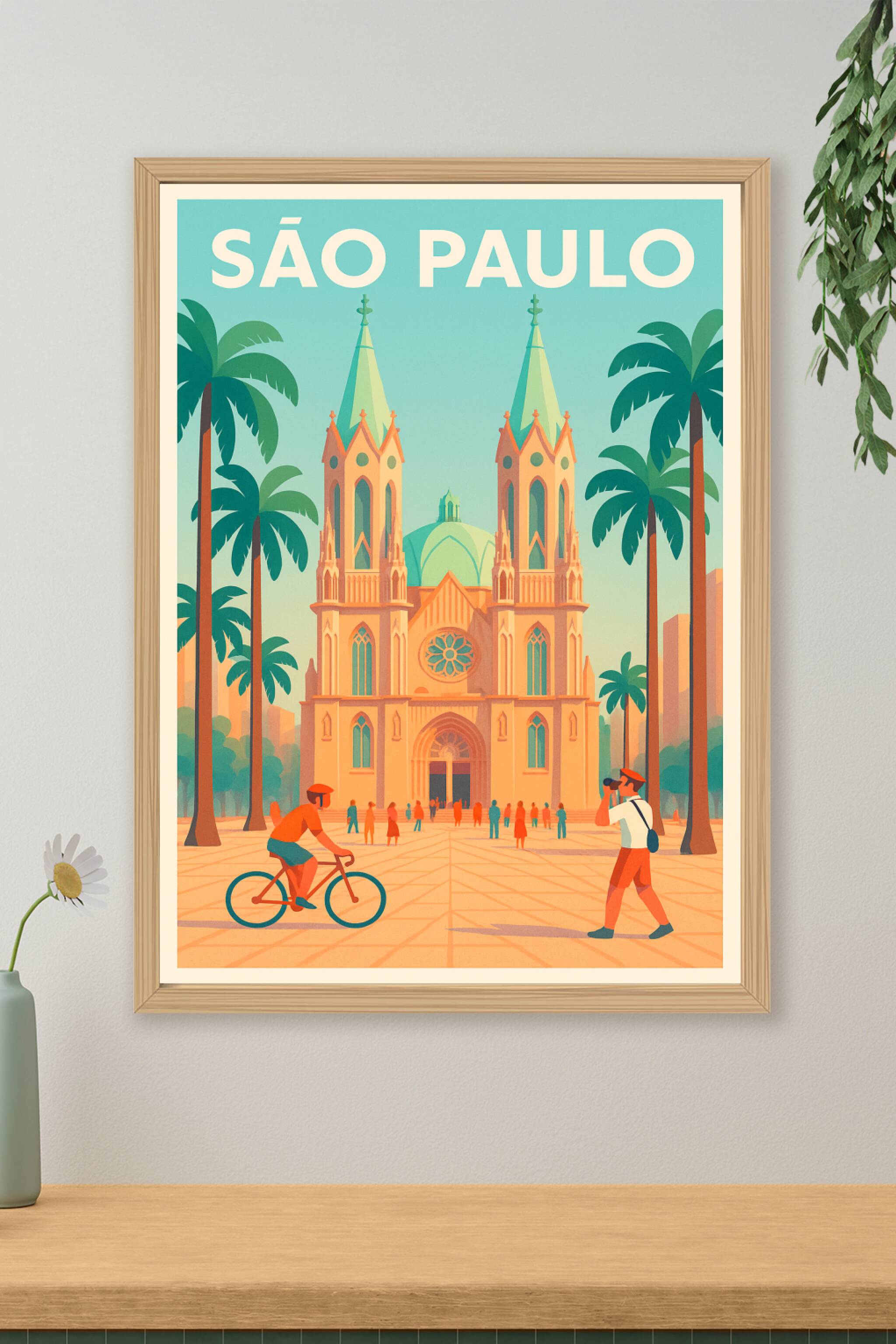 Affiche de São Paulo - Vibrante cœur urbain et patrimoine historique
