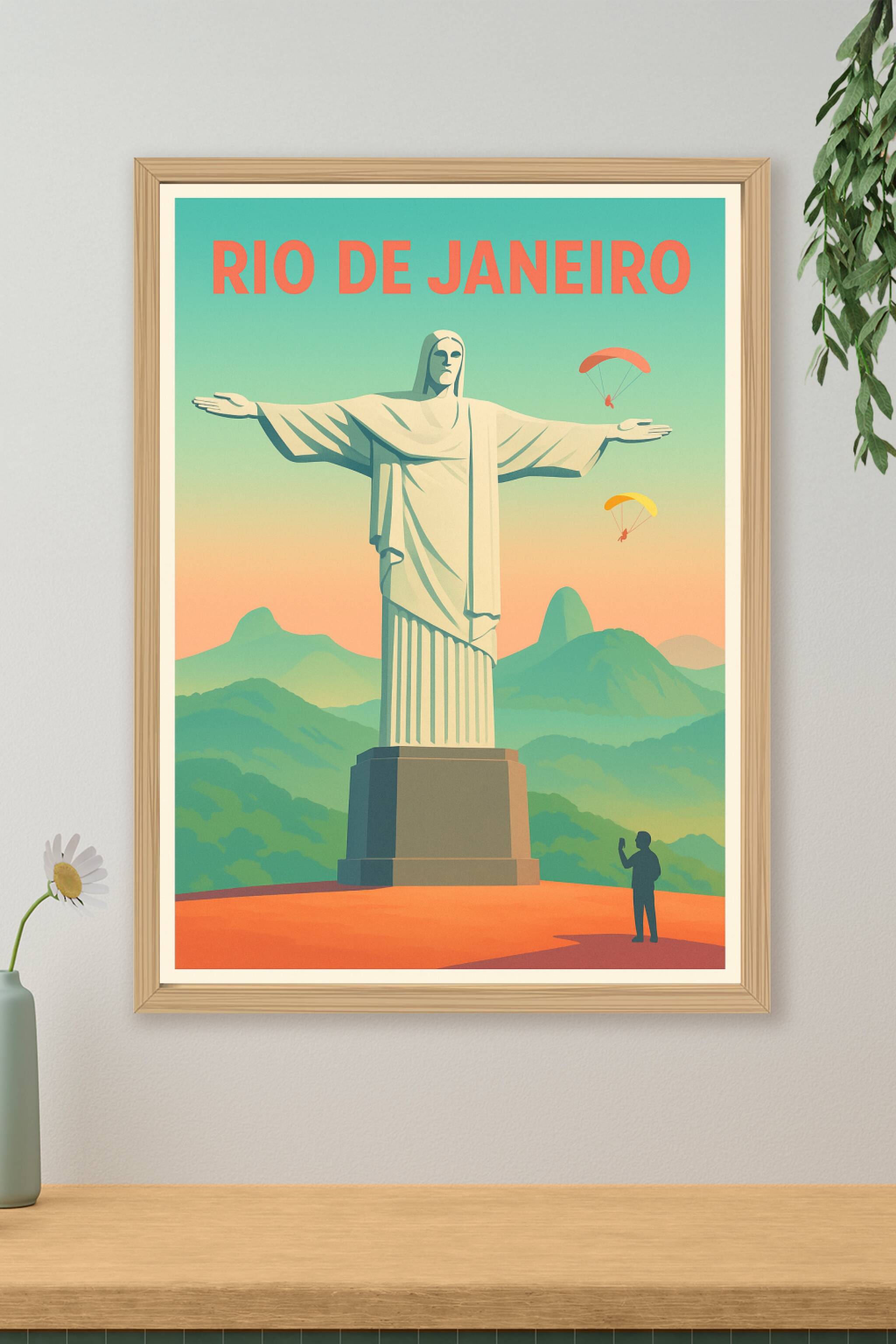 Affiche de Rio de Janeiro - L'emblématique statue du Christ Rédempteur