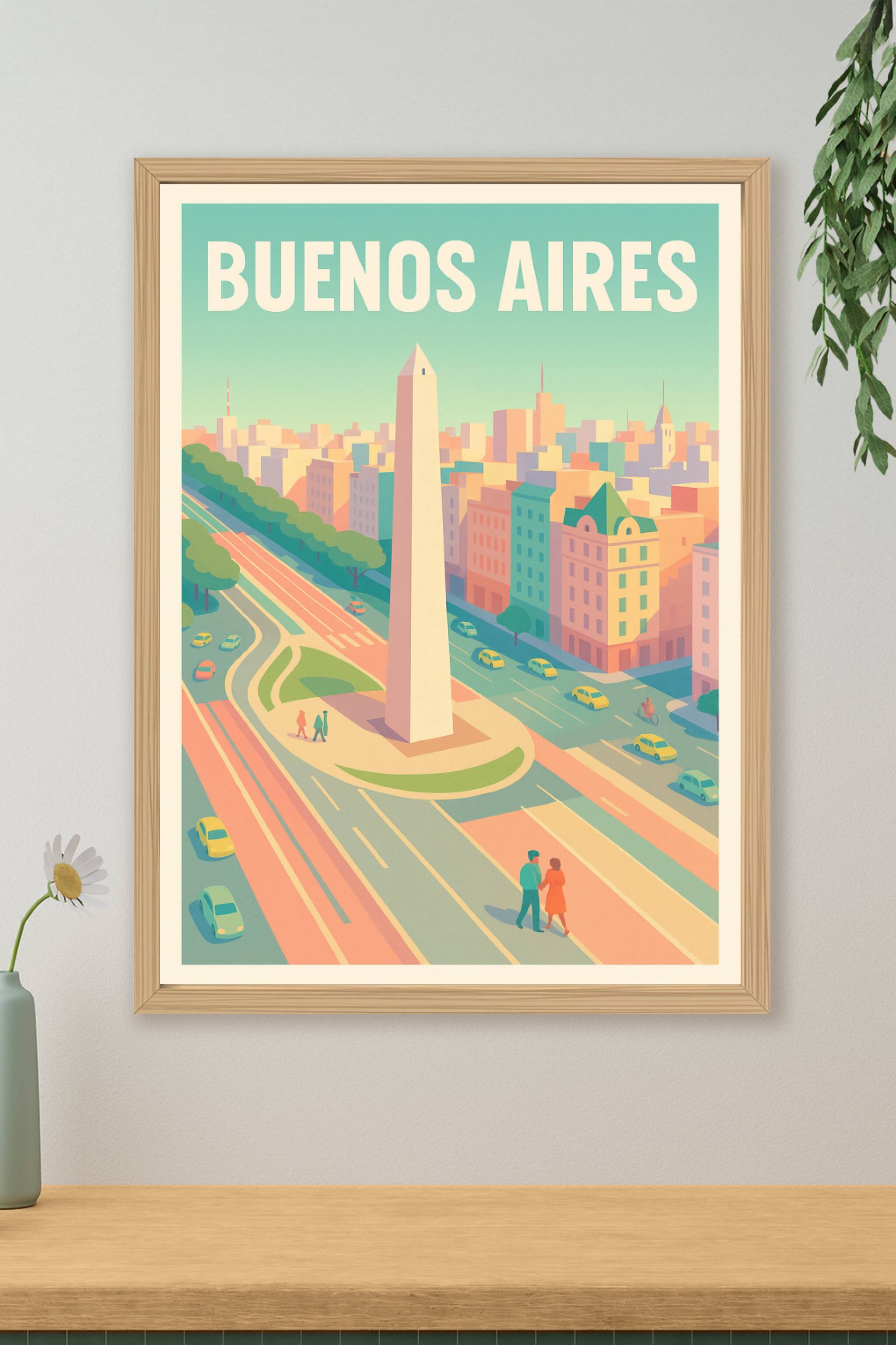 Affiche de Buenos Aires - L'élégance urbaine à l'obélisque