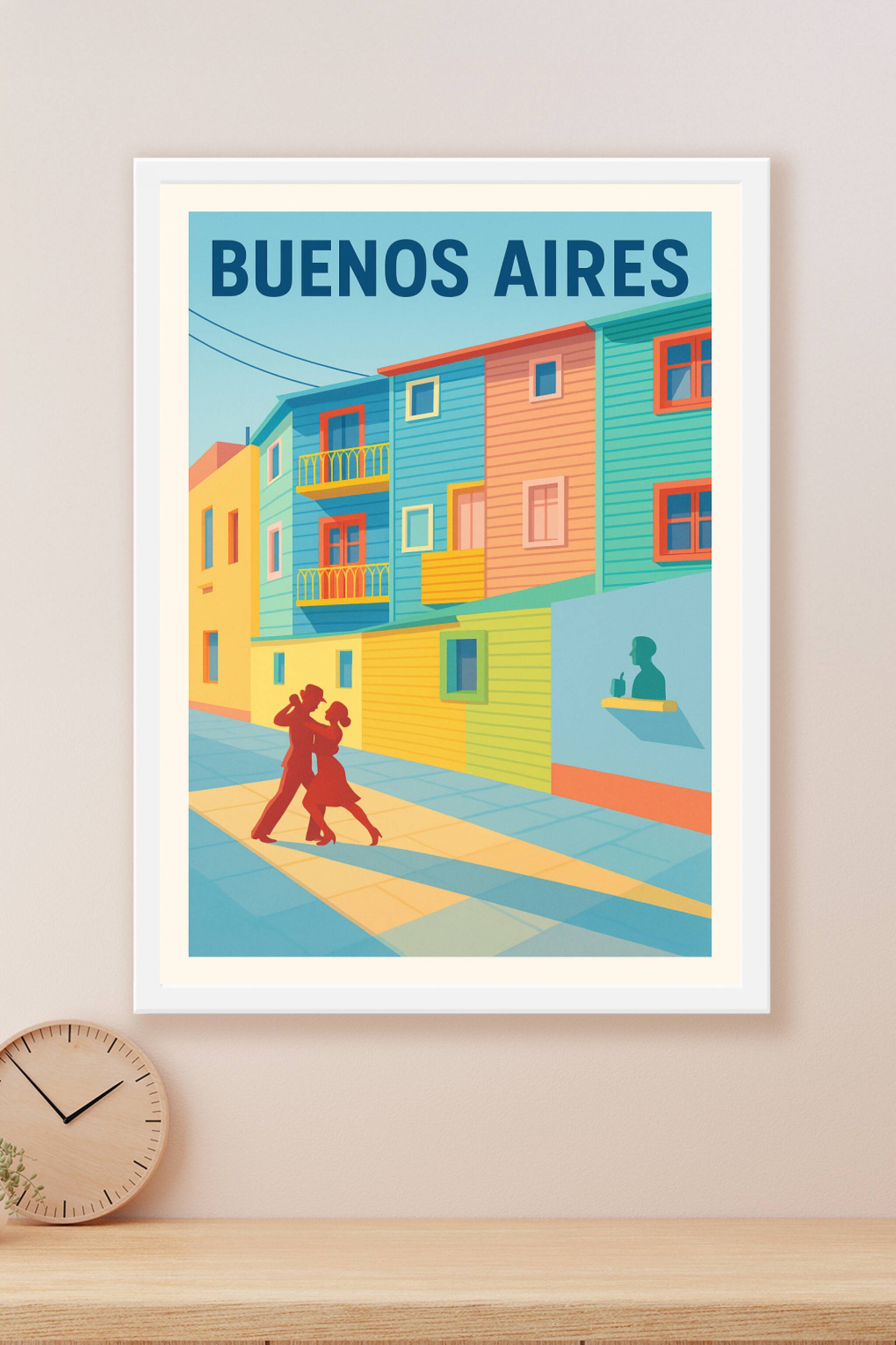 Affiche Buenos Aires — Tango et Couleurs Vibrantes · poster d'art de Buenos Aires