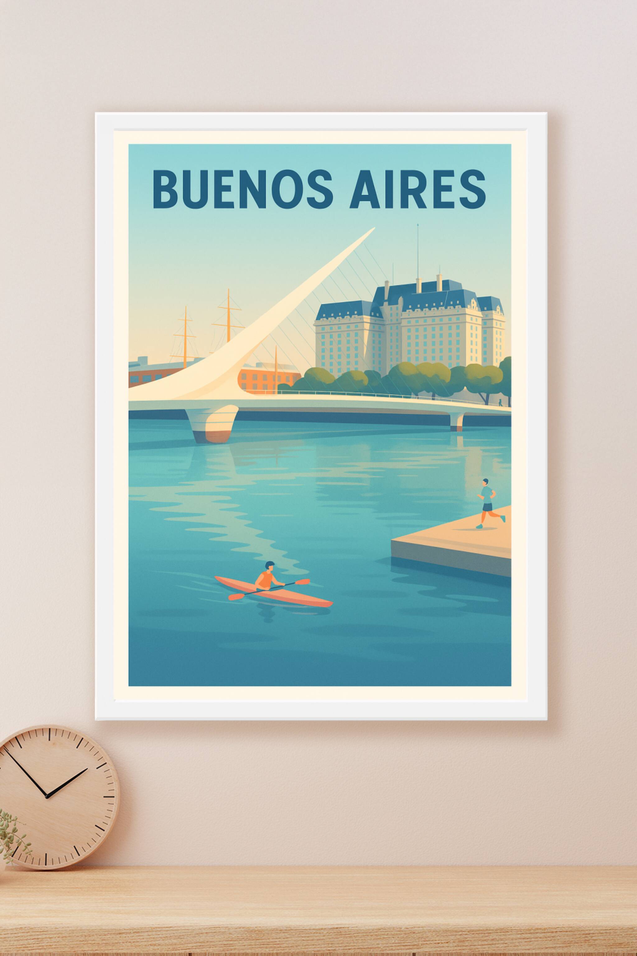Affiche Buenos Aires — Charme et modernité au bord de l'eau · poster d'art de Buenos Aires