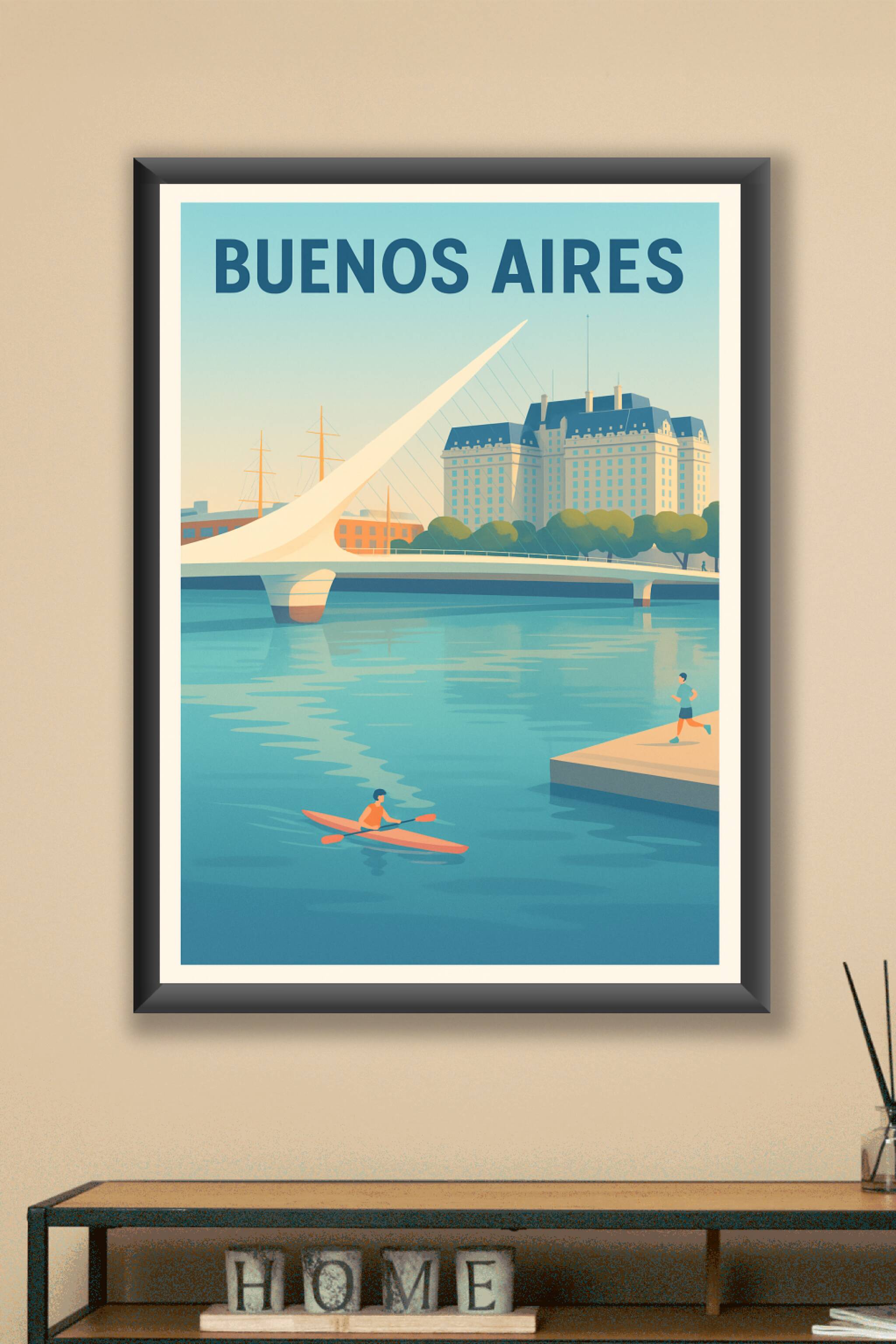 Affiche Buenos Aires — Charme et modernité au bord de l'eau · poster d'art de Buenos Aires