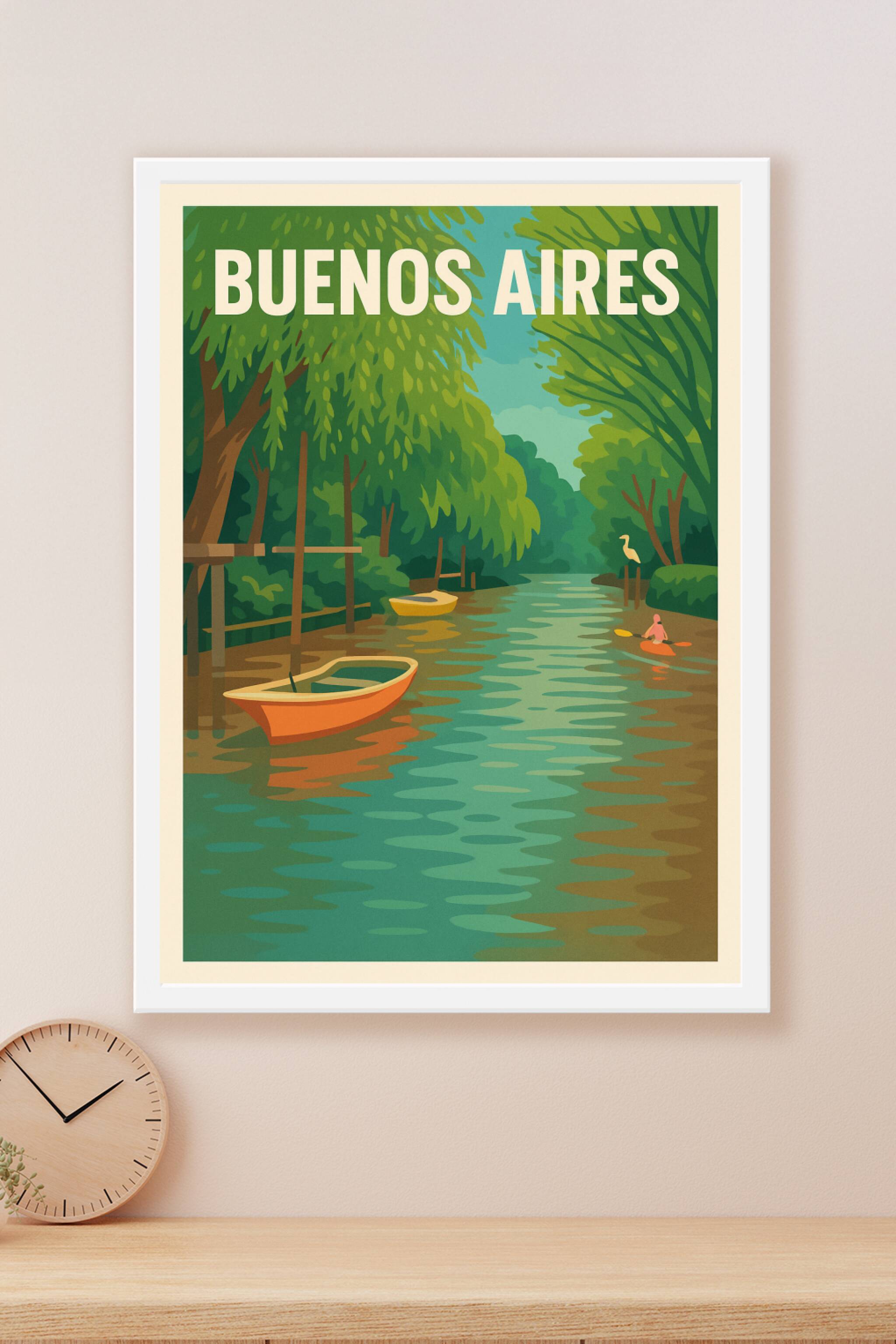 Affiche Buenos Aires — Sérénité au fil de l'eau · poster d'art de Buenos Aires