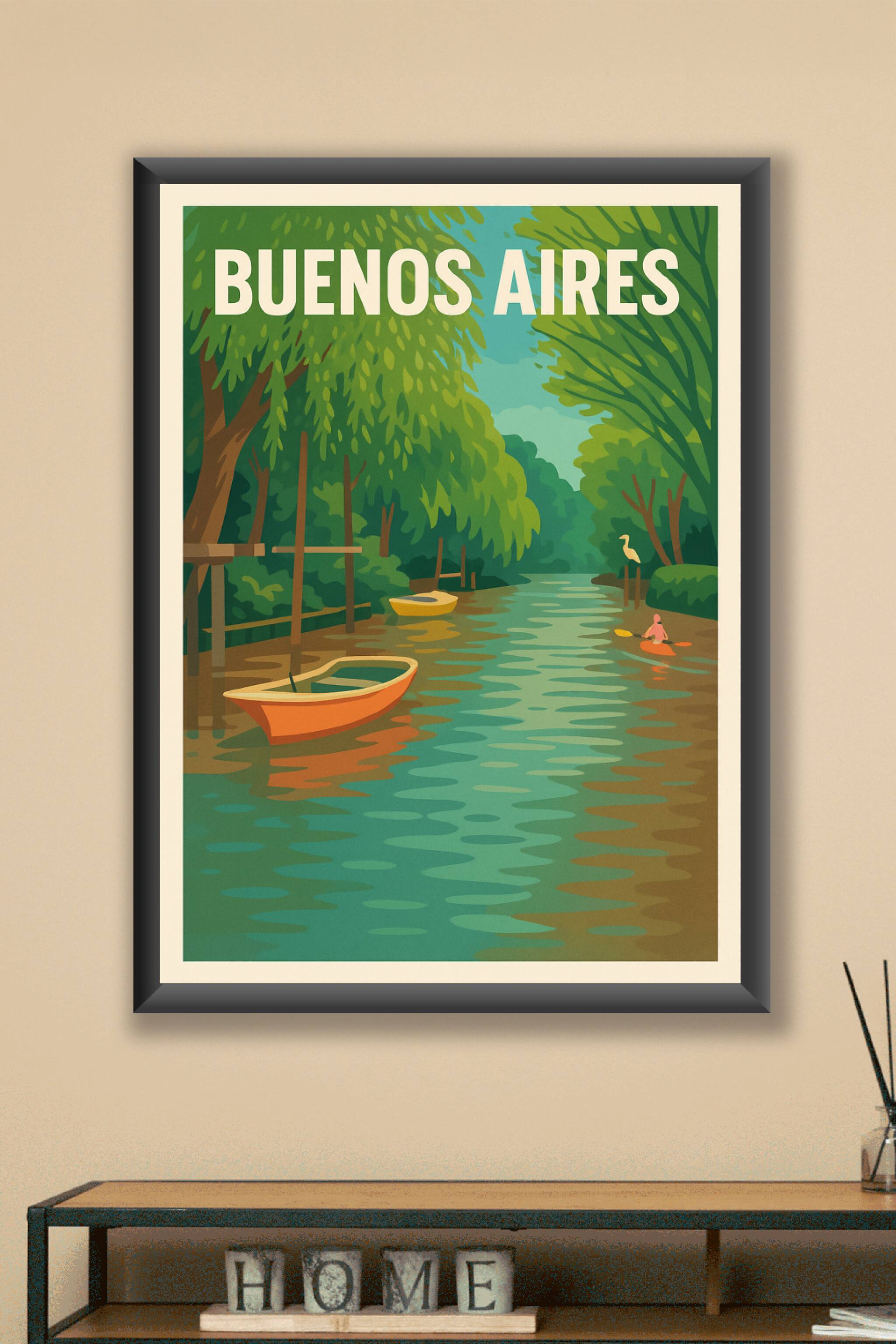 Affiche Buenos Aires — Sérénité au fil de l'eau · poster d'art de Buenos Aires
