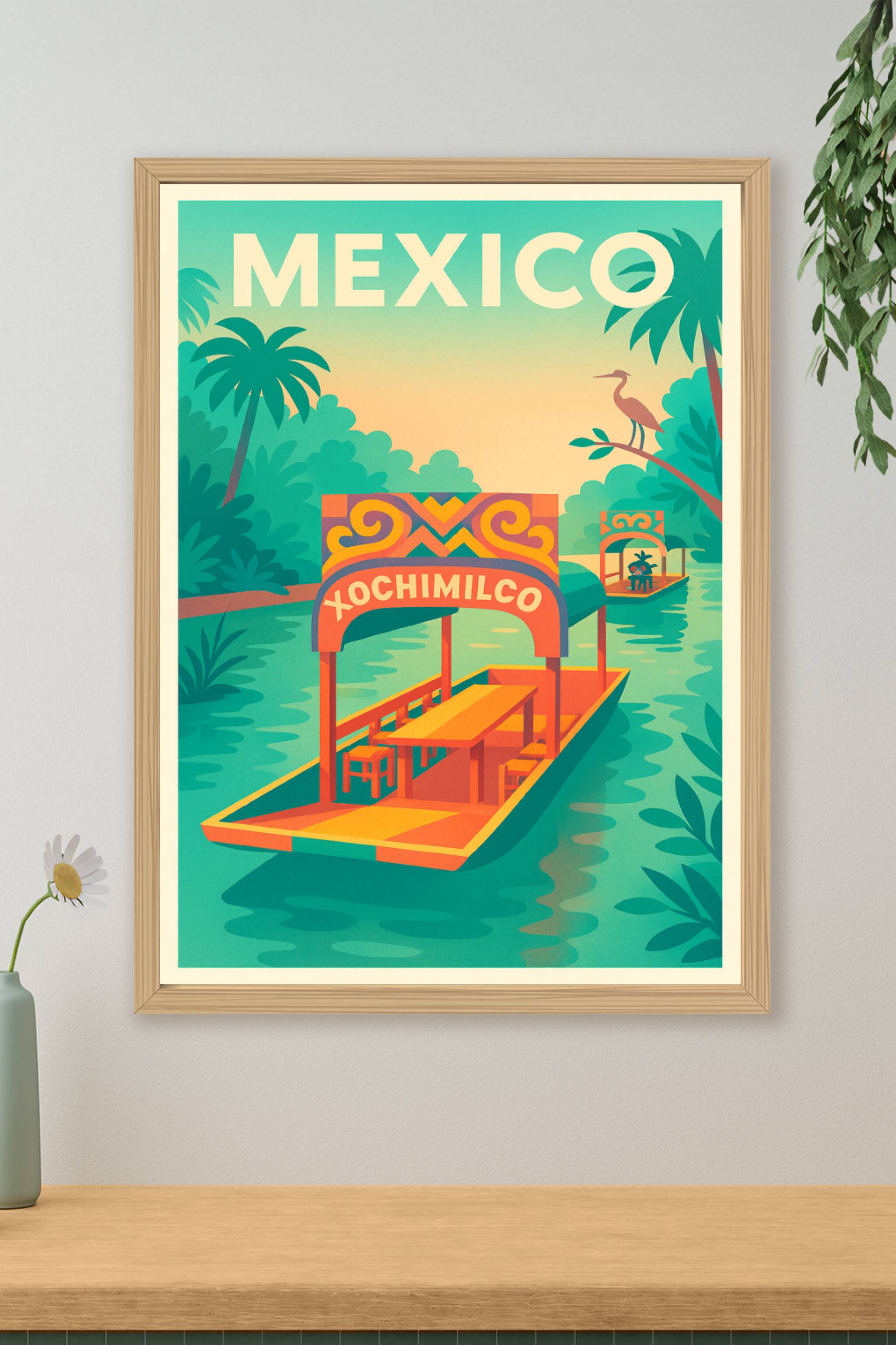 Affiche de Mexico - L'évasion colorée de Xochimilco
