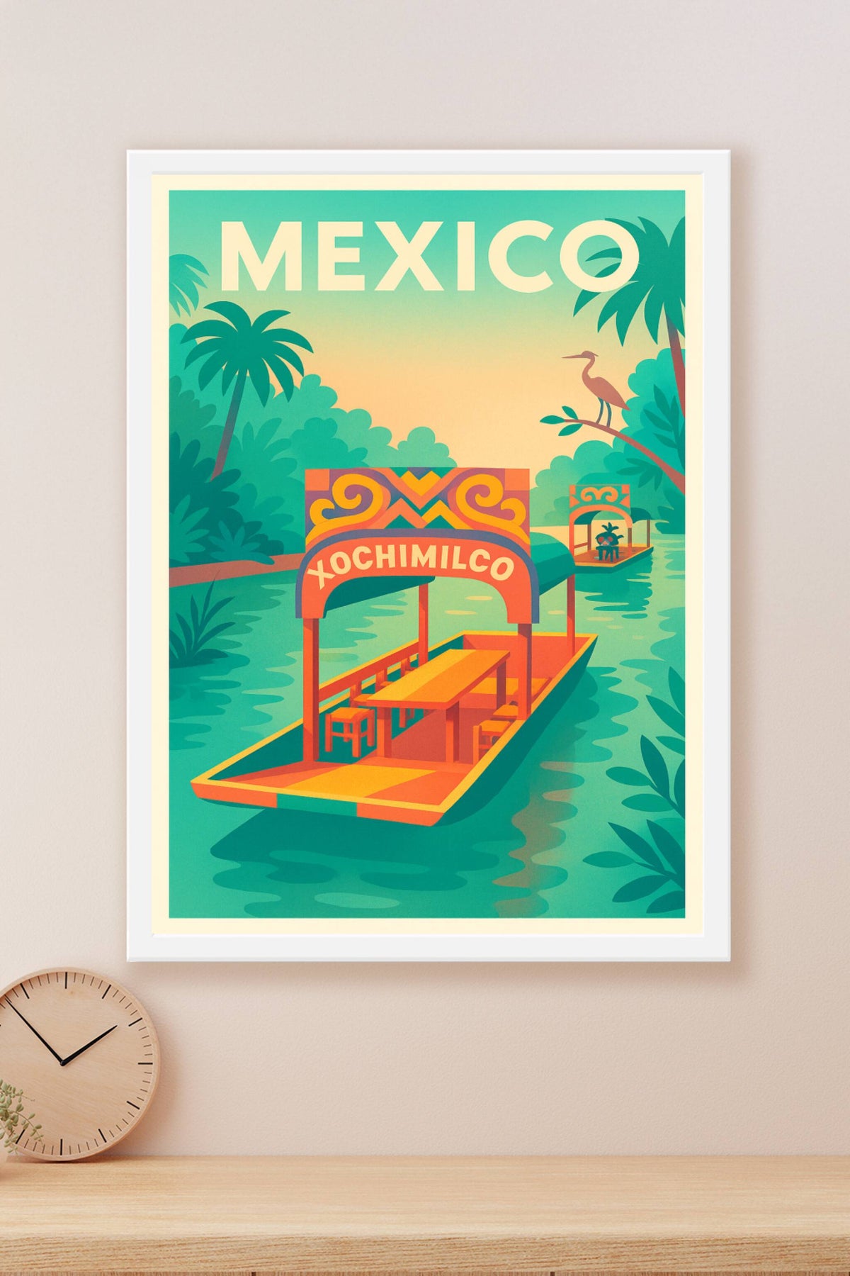 Affiche Mexico — L'évasion colorée de Xochimilco · poster d'art de Mexico