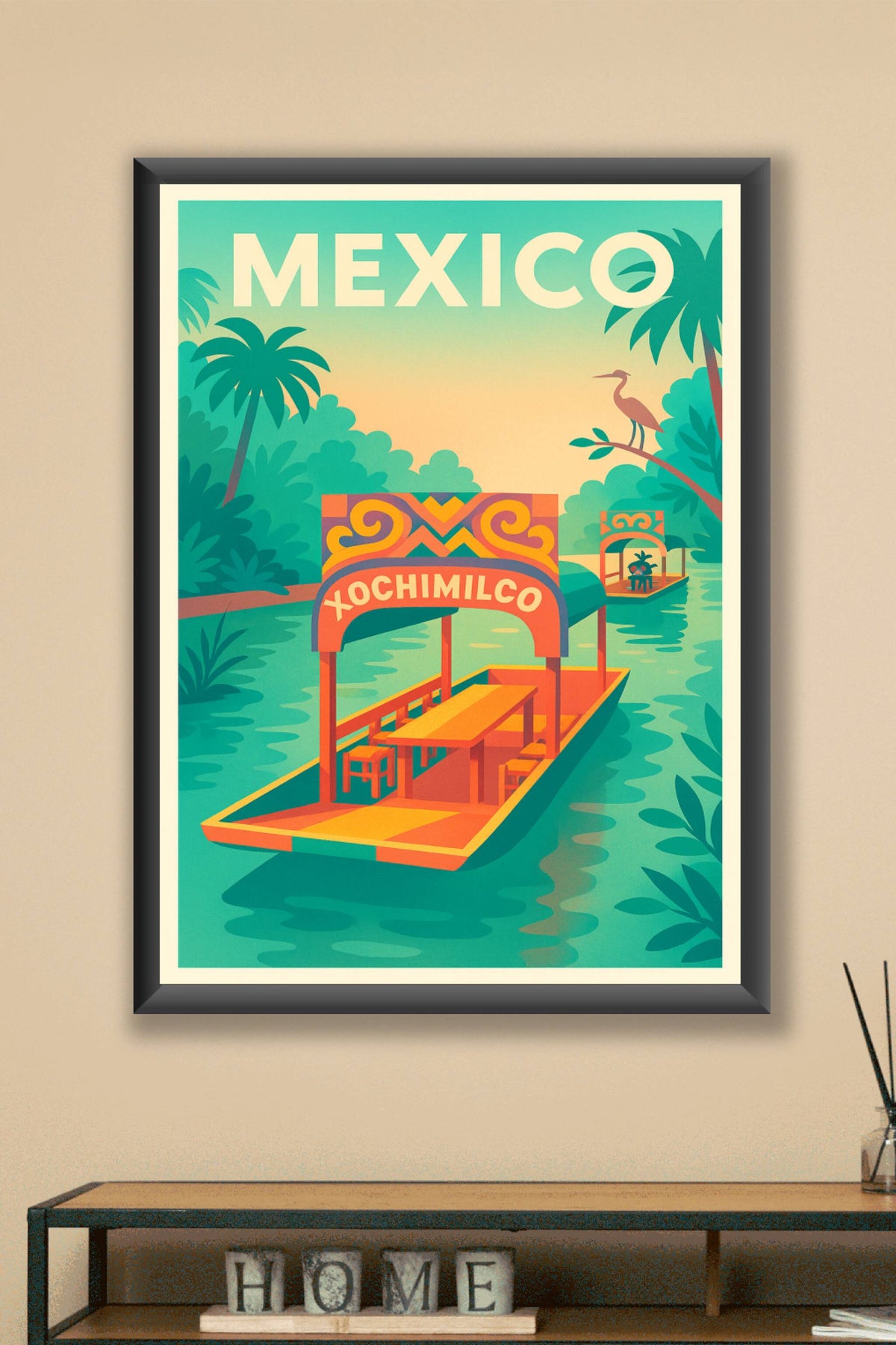 Affiche Mexico — L'évasion colorée de Xochimilco · poster d'art de Mexico