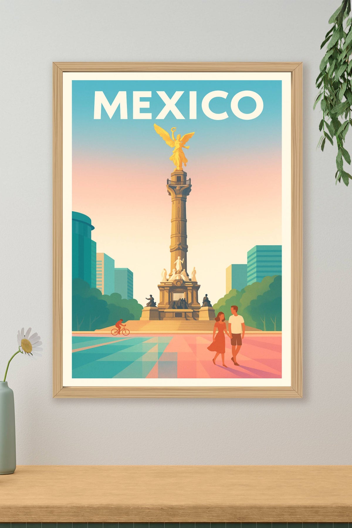 Affiche Mexico — Harmonie et Lumière au Cœur de la Ville · poster d'art de Mexico