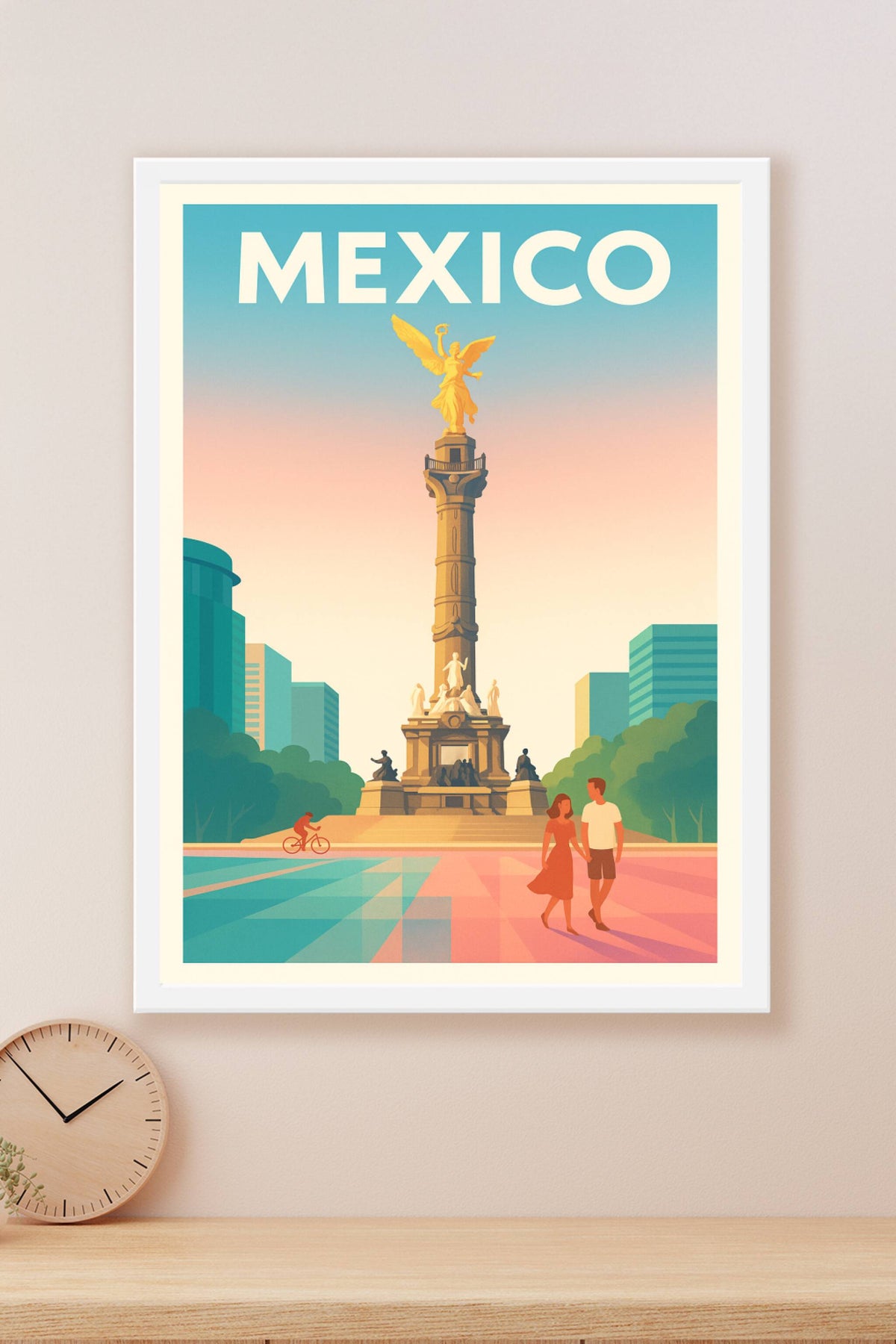 Affiche Mexico — Harmonie et Lumière au Cœur de la Ville · poster d'art de Mexico