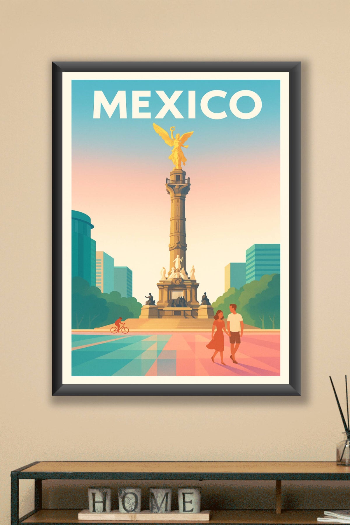 Affiche Mexico — Harmonie et Lumière au Cœur de la Ville · poster d'art de Mexico