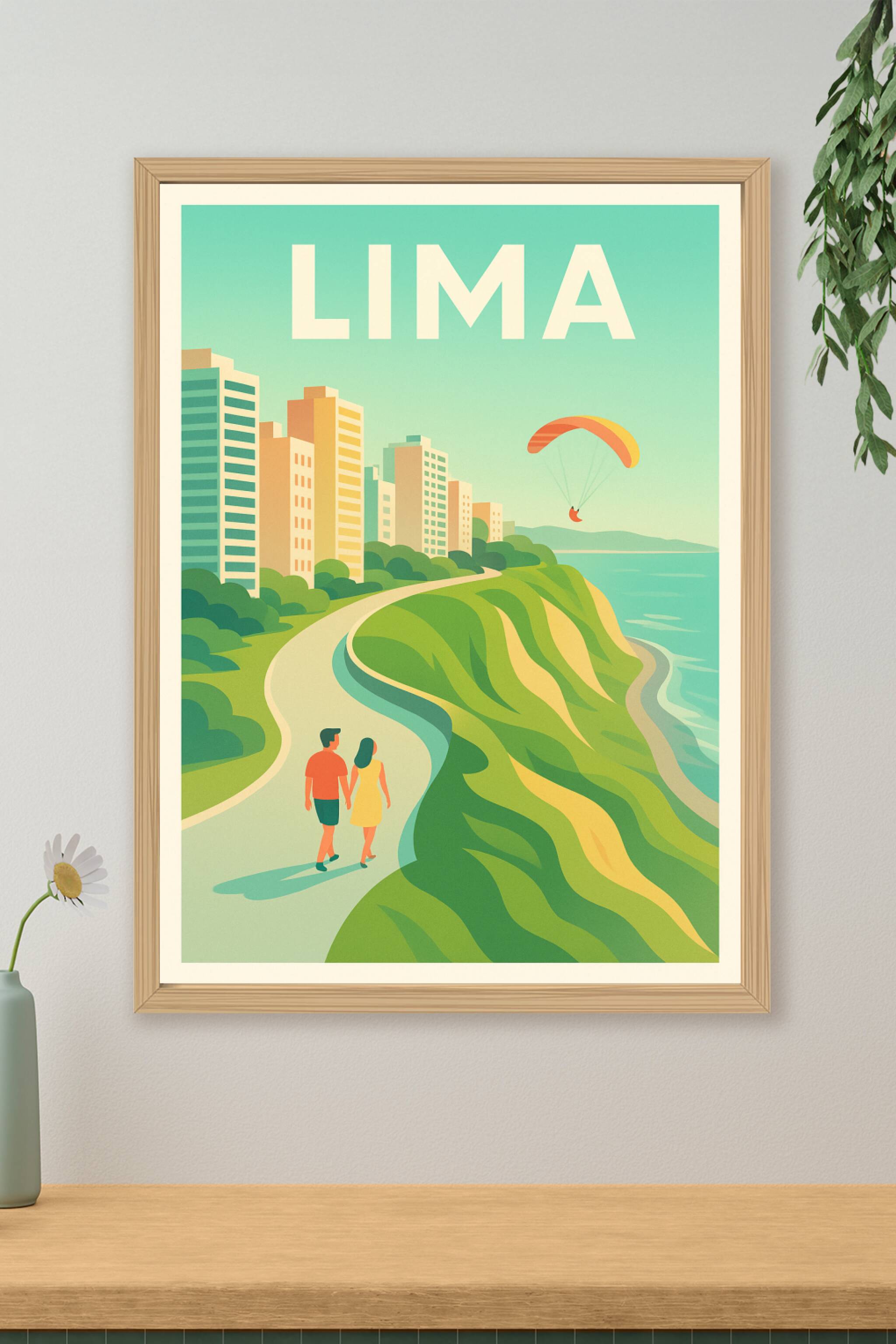Affiche de Lima - Promenade romantique le long des falaises