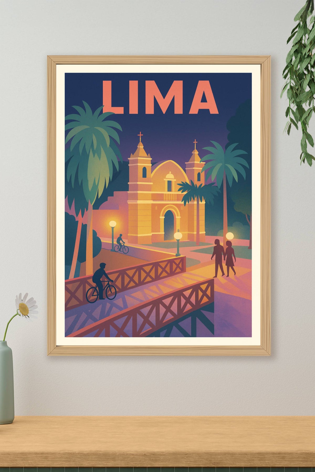 Affiche Lima — Ambiance nocturne au cœur de la capitale · poster d'art de Lima