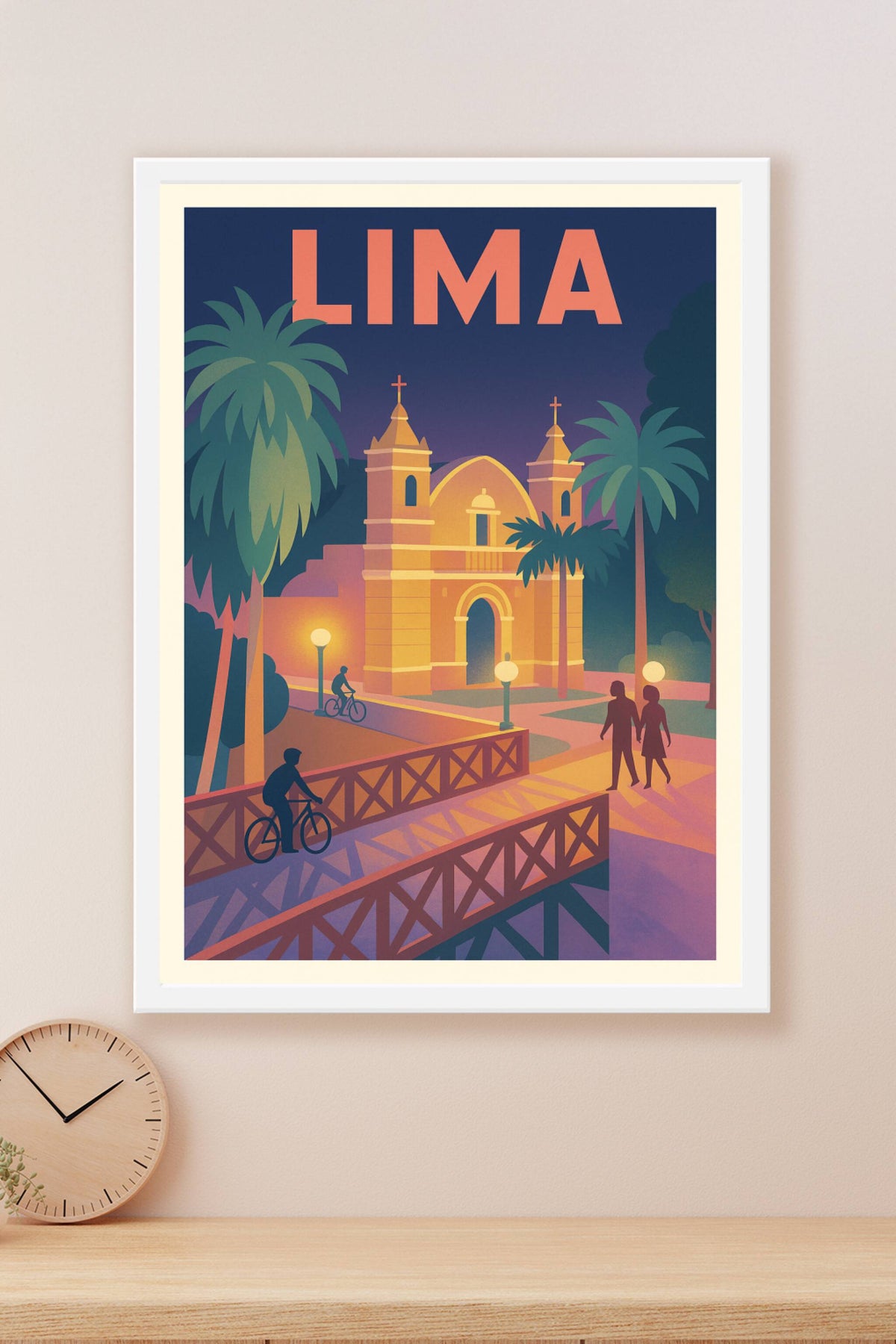 Affiche Lima — Ambiance nocturne au cœur de la capitale · poster d'art de Lima