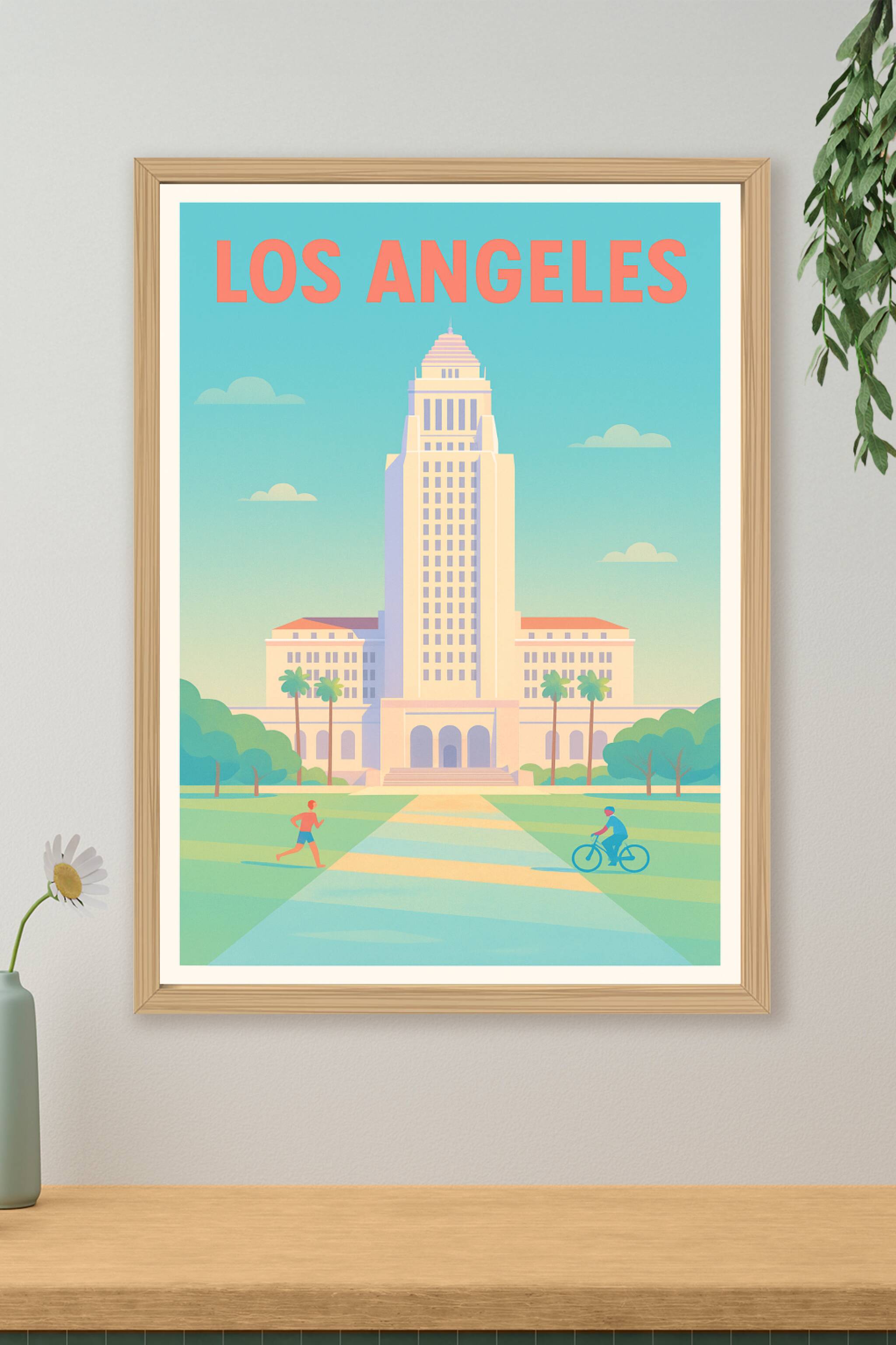 Affiche de Los Angeles - L'élégance architecturale au soleil californien