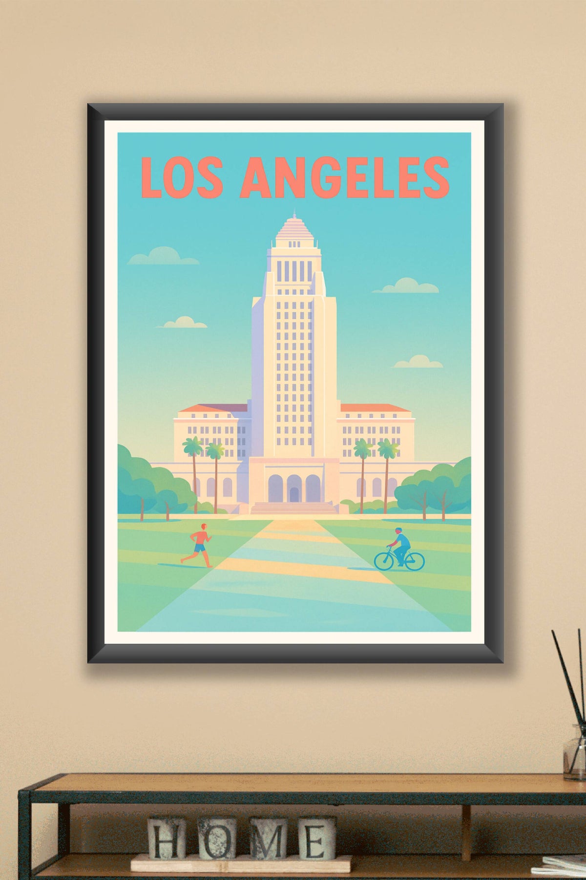Affiche Los Angeles — L'élégance architecturale au soleil californien · poster d'art de Los Angeles