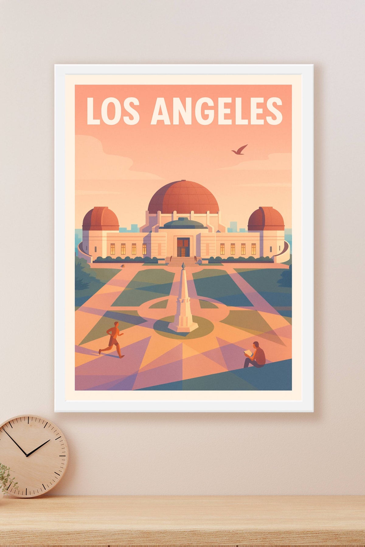 Affiche Los Angeles — L'essence du Griffith Observatory au coucher du soleil · poster d'art de Los Angeles