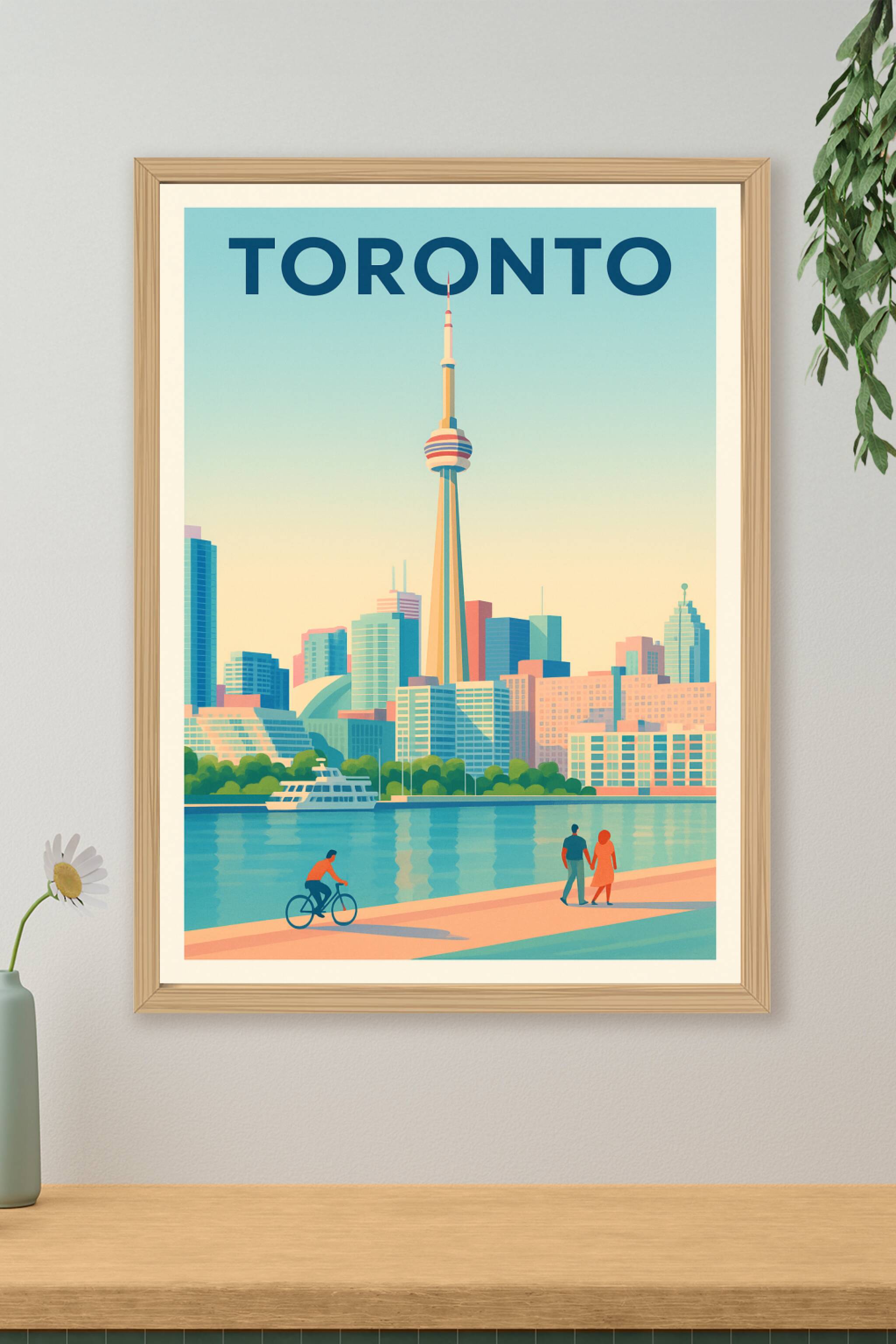 Affiche de Toronto - Vue emblématique au bord de l'eau