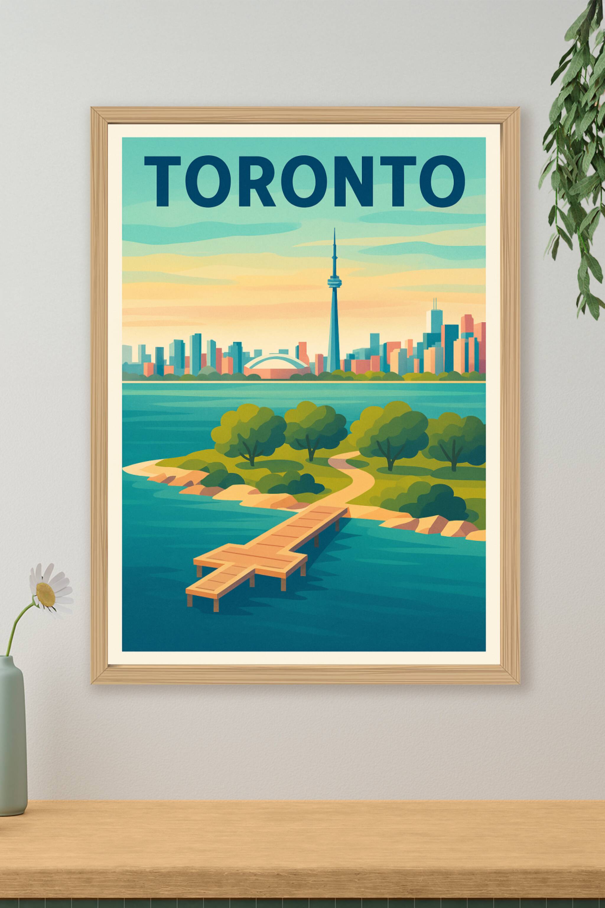 Affiche de Toronto - L'élégance urbaine au bord de l'eau