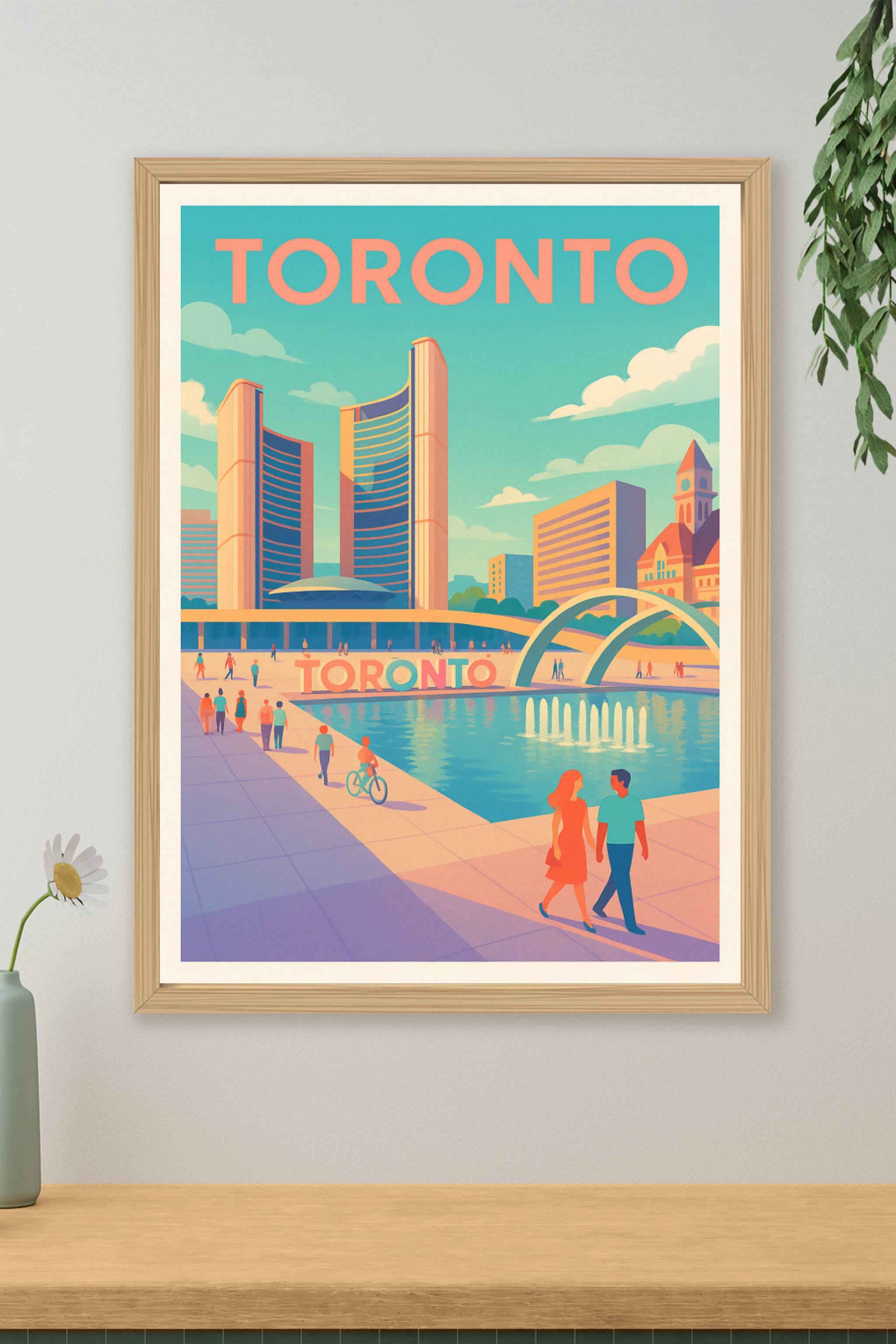 Affiche de Toronto - L'Esprit Urbain et Lumineux