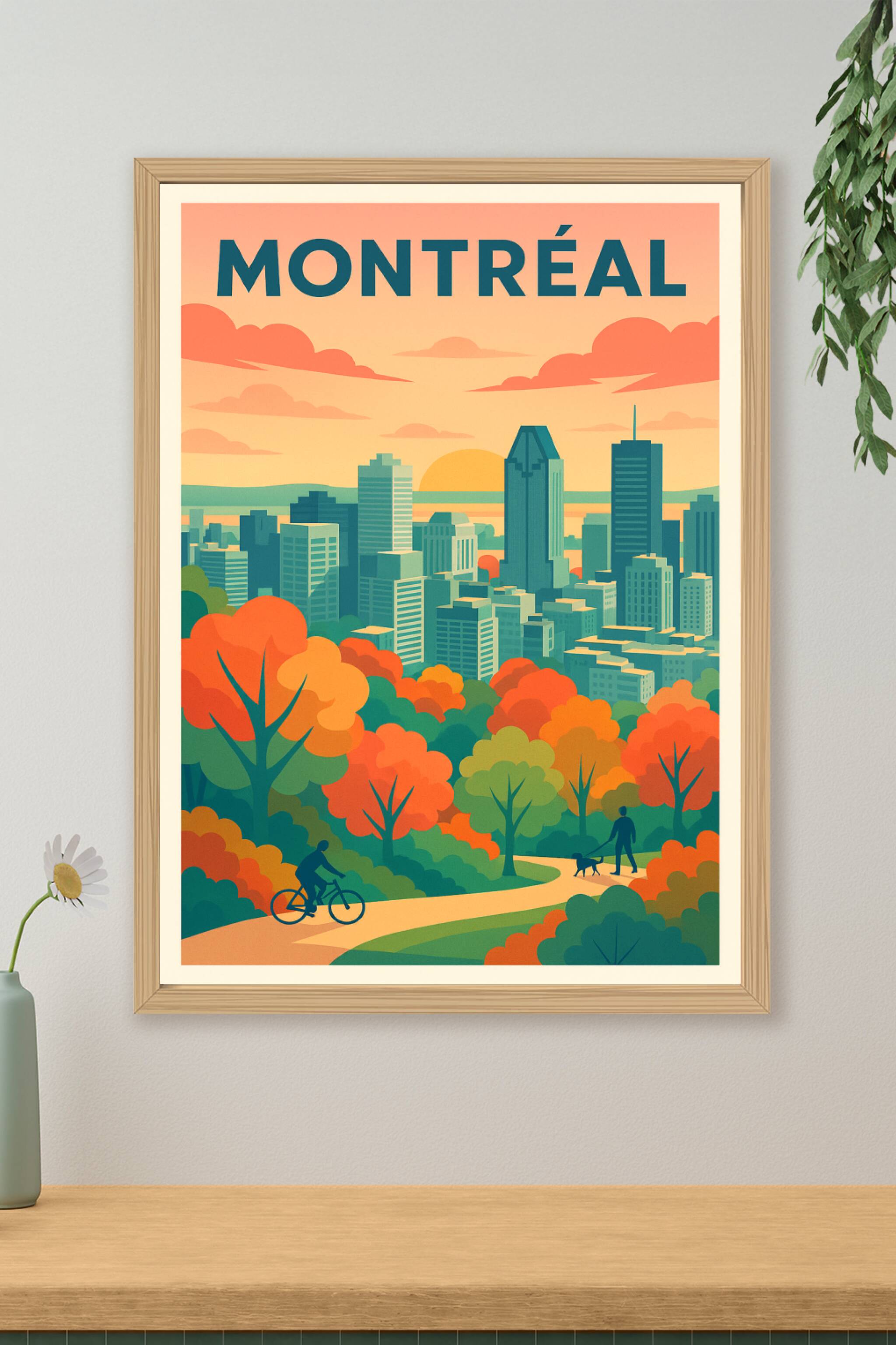 Affiche de Montréal - Évasion urbaine en automne