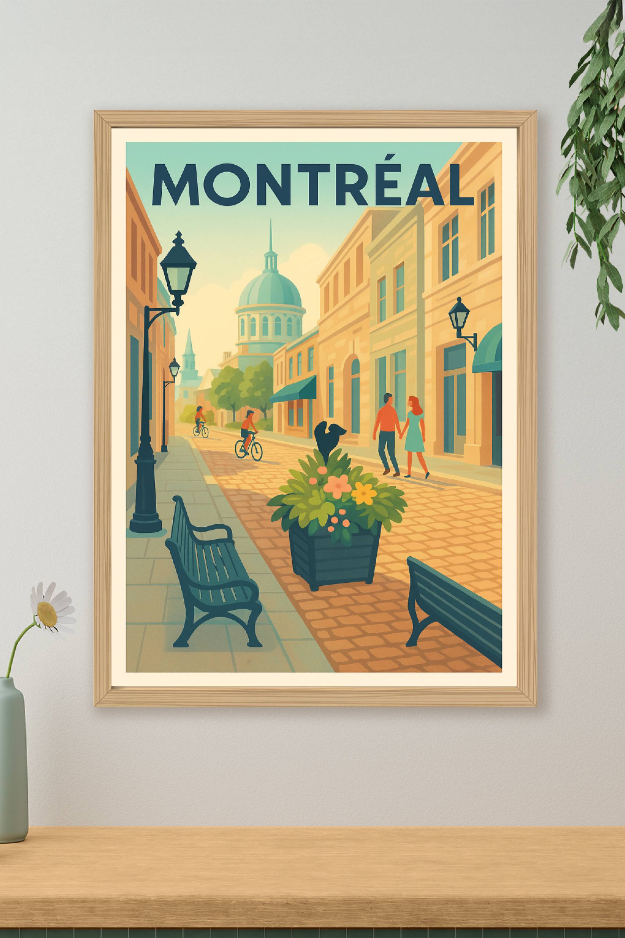 Affiche de Montréal - Douceur de vivre au cœur de la ville