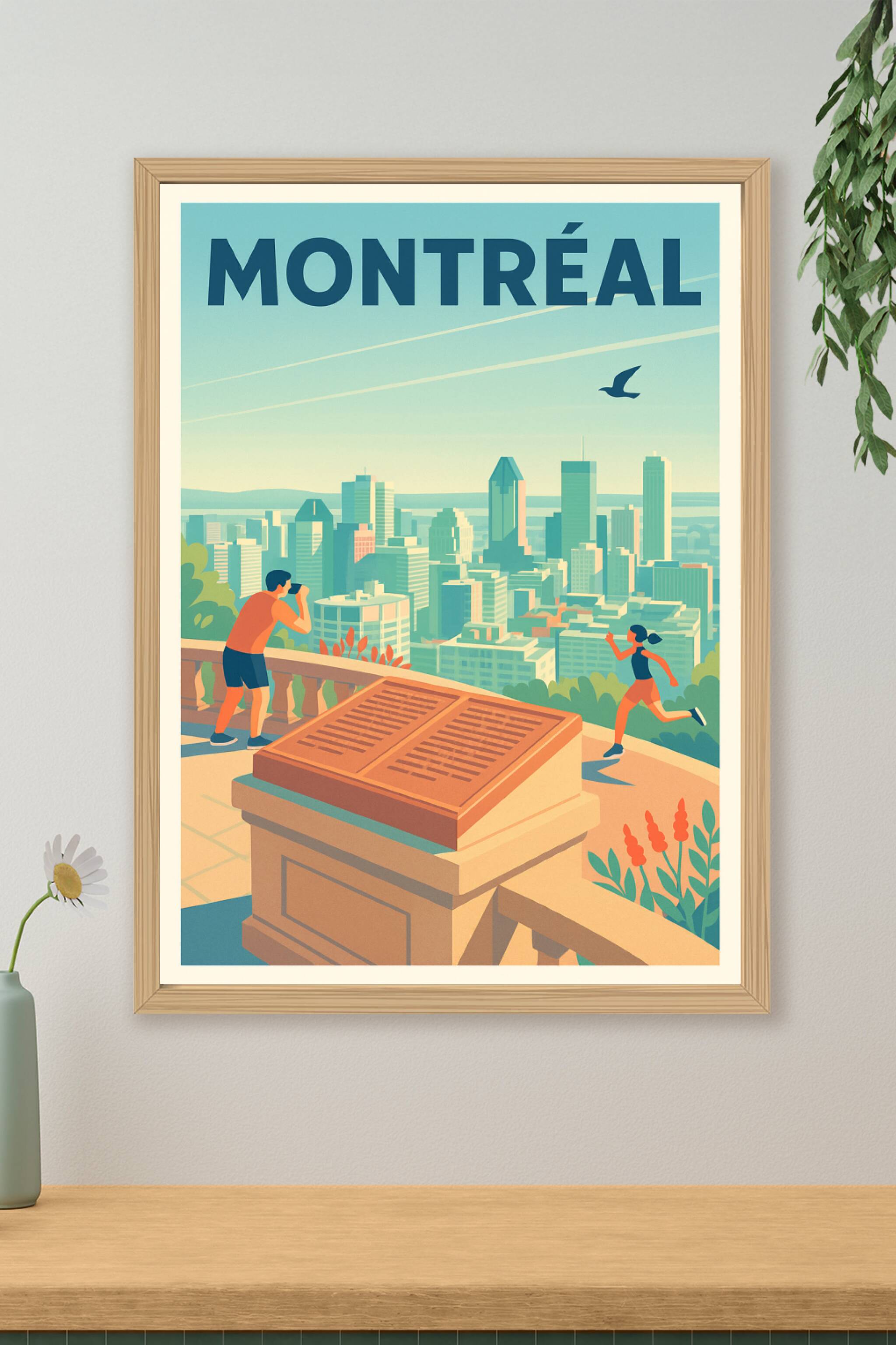 Affiche de Montréal - Vue panoramique et dynamisme urbain