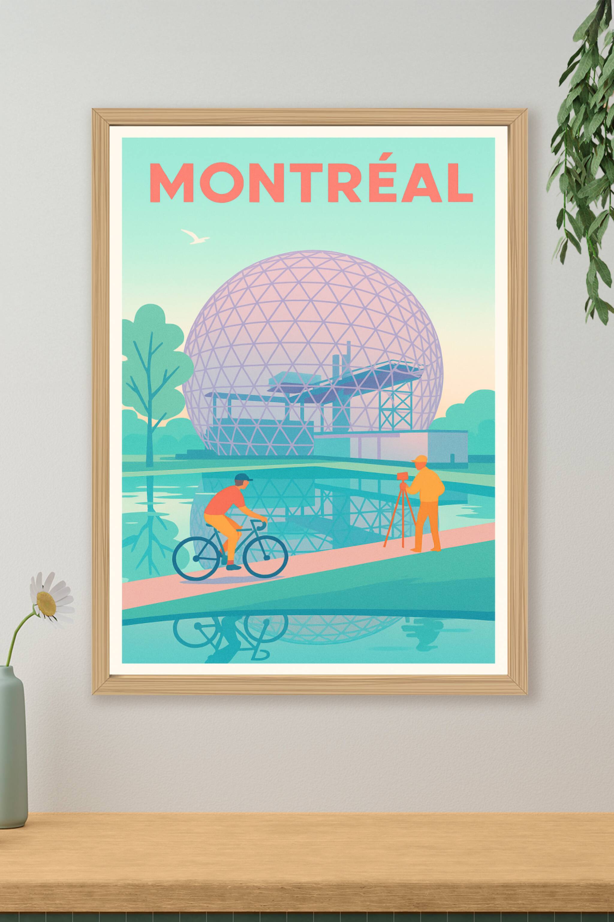 Affiche de Montréal - Exploration urbaine au Biosphère