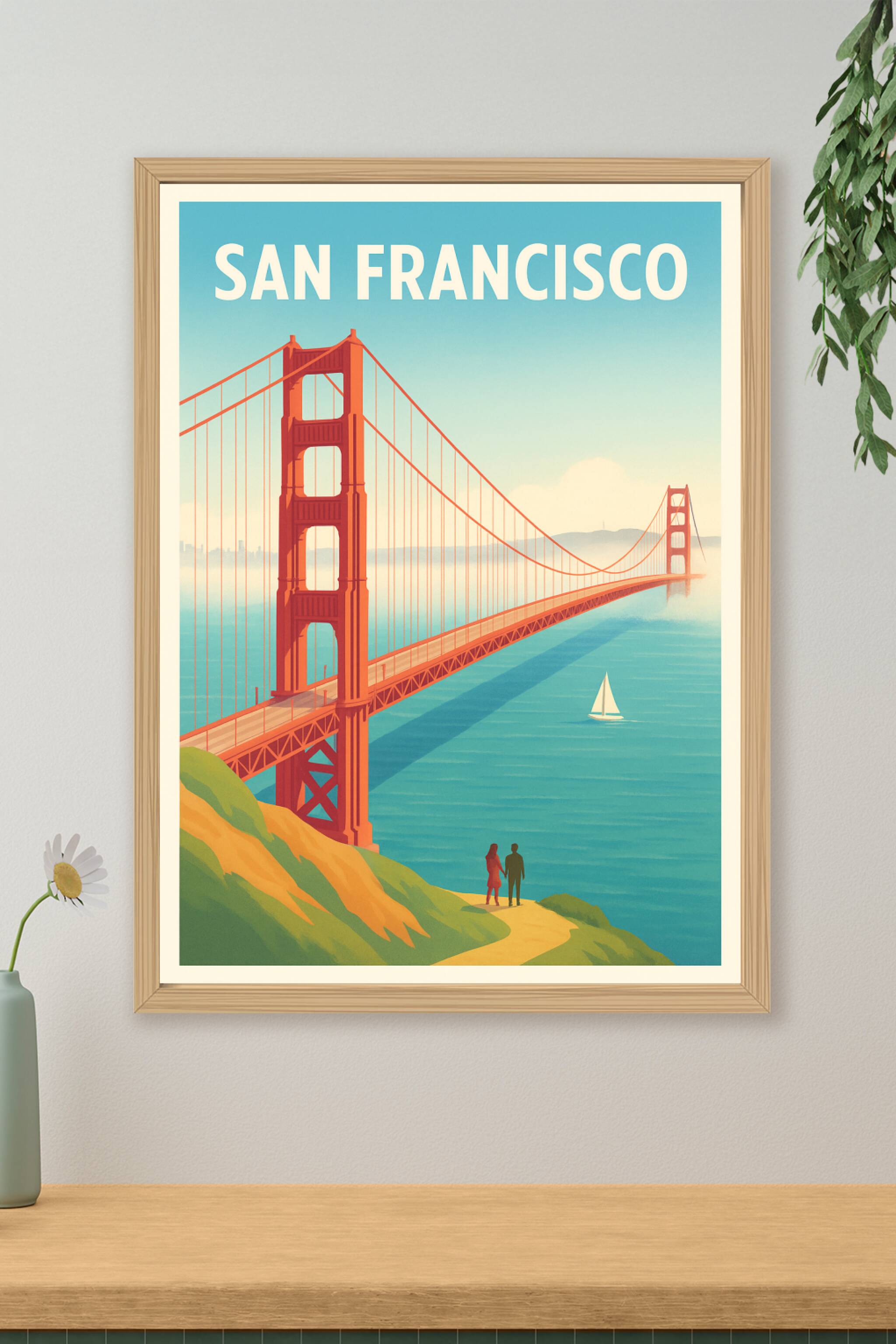 Affiche de San Francisco - L'icône intemporelle du Golden Gate