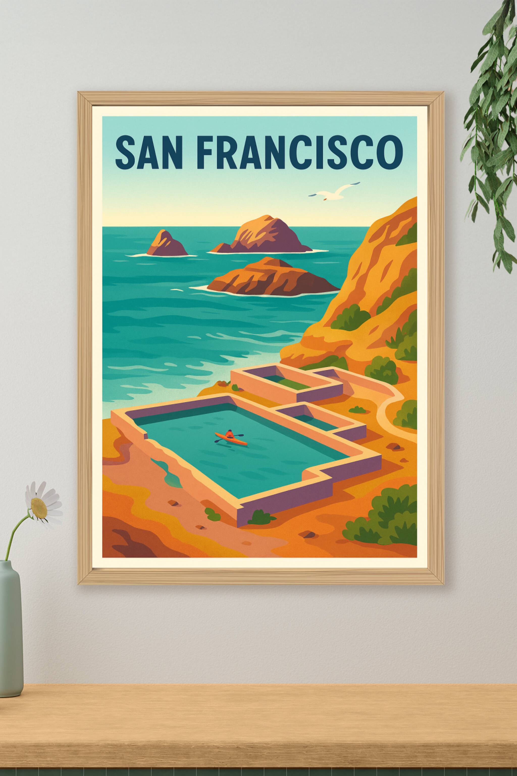 Affiche de San Francisco - Évasion côtière et nature sauvage
