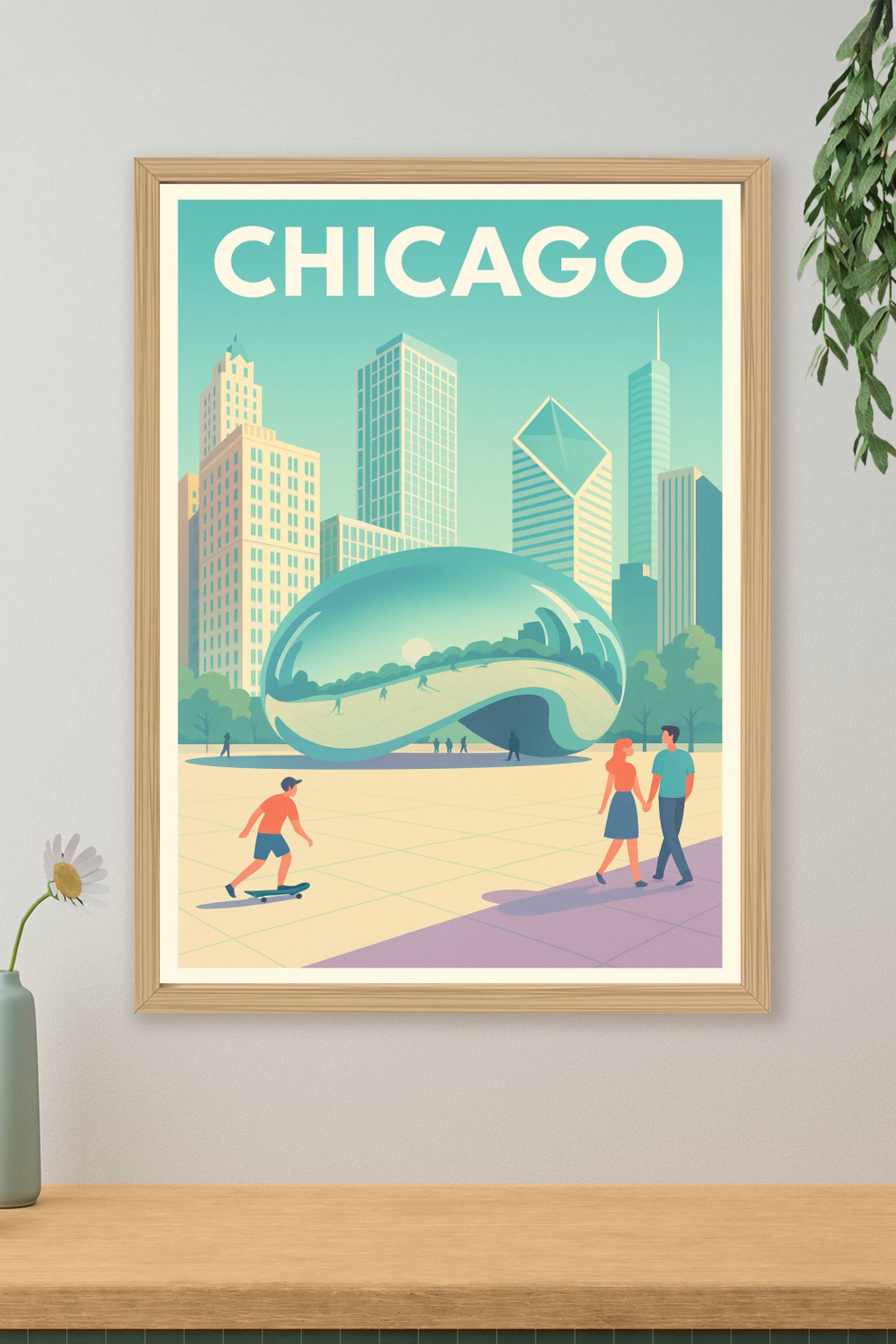 Affiche de Chicago - L'icône urbaine et moderne