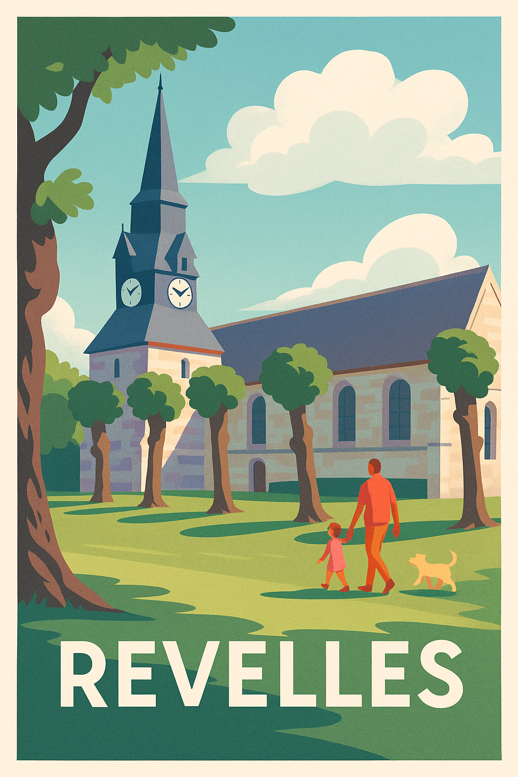 Affiche de Revelles - Promenade paisible au cœur du village