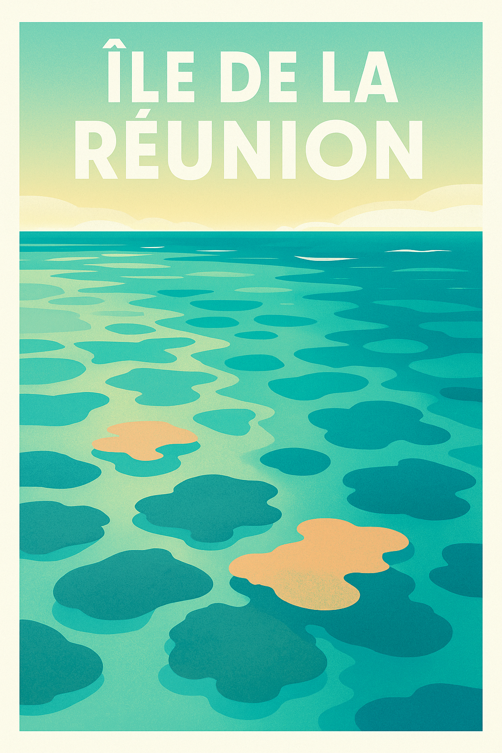 Affiche de Île de la Réunion - Évasion tropicale vintage