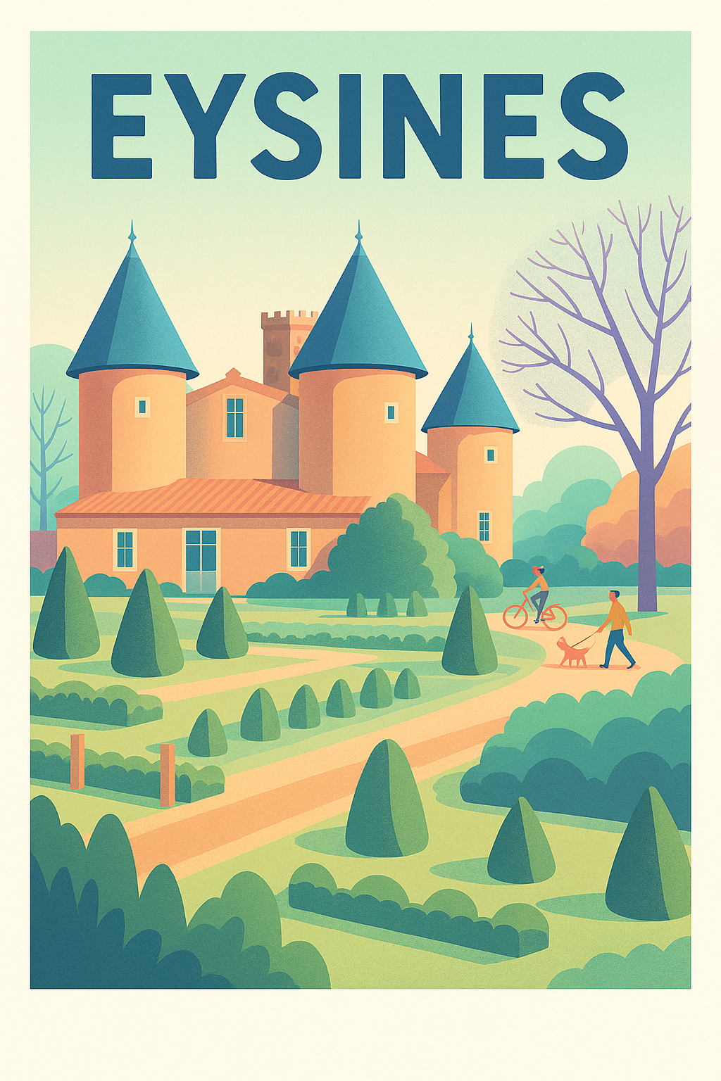 Affiche Eysines — Charme et sérénité en bordure de Bordeaux · poster d'art de Eysines