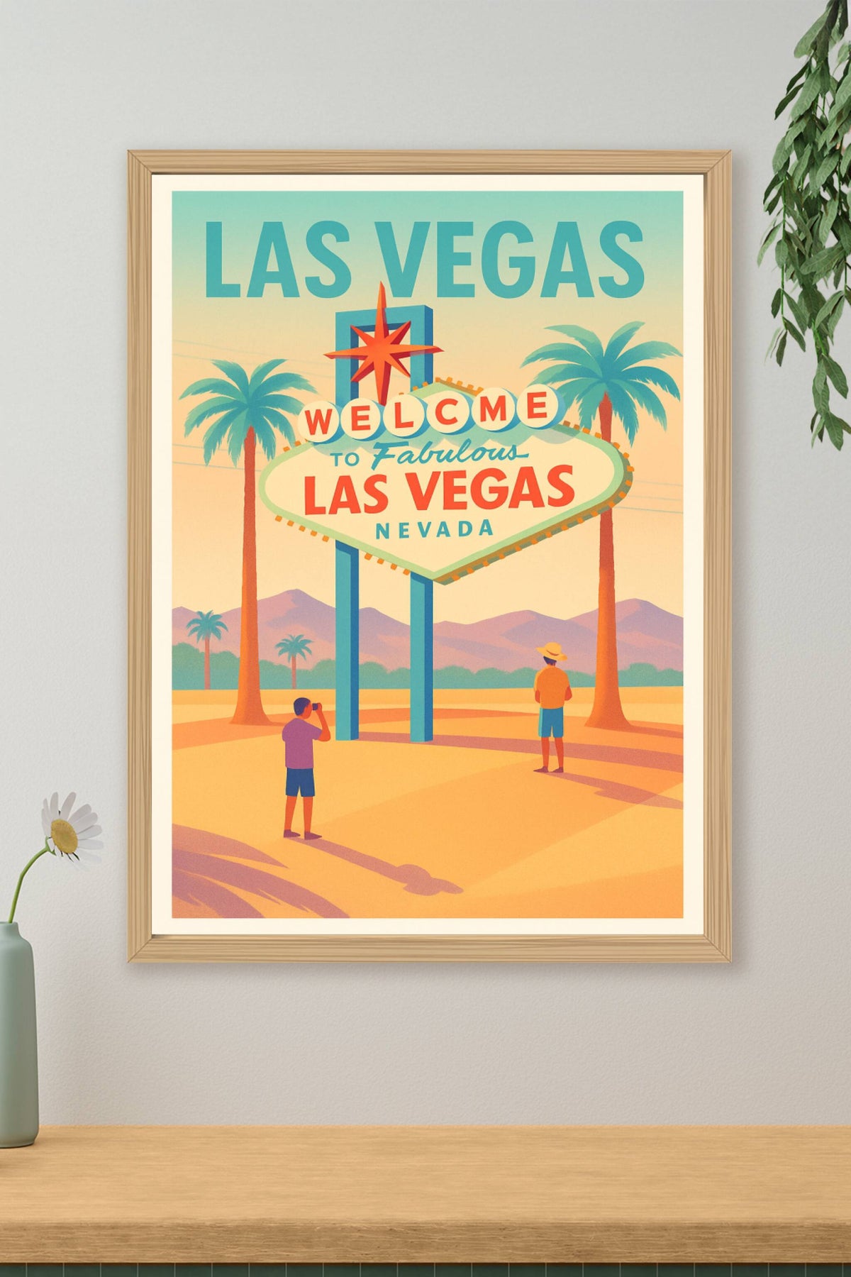 Affiche Las Vegas — L'emblématique Welcome to Fabulous Las Vegas · poster d'art de Las Vegas