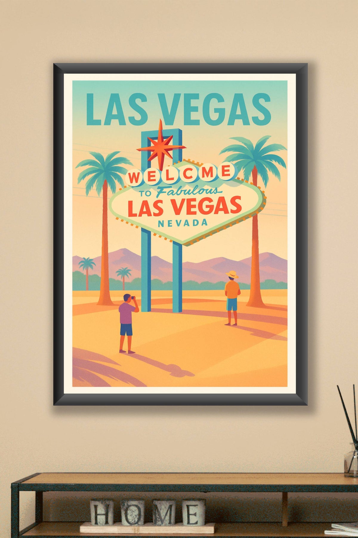 Affiche Las Vegas — L'emblématique Welcome to Fabulous Las Vegas · poster d'art de Las Vegas