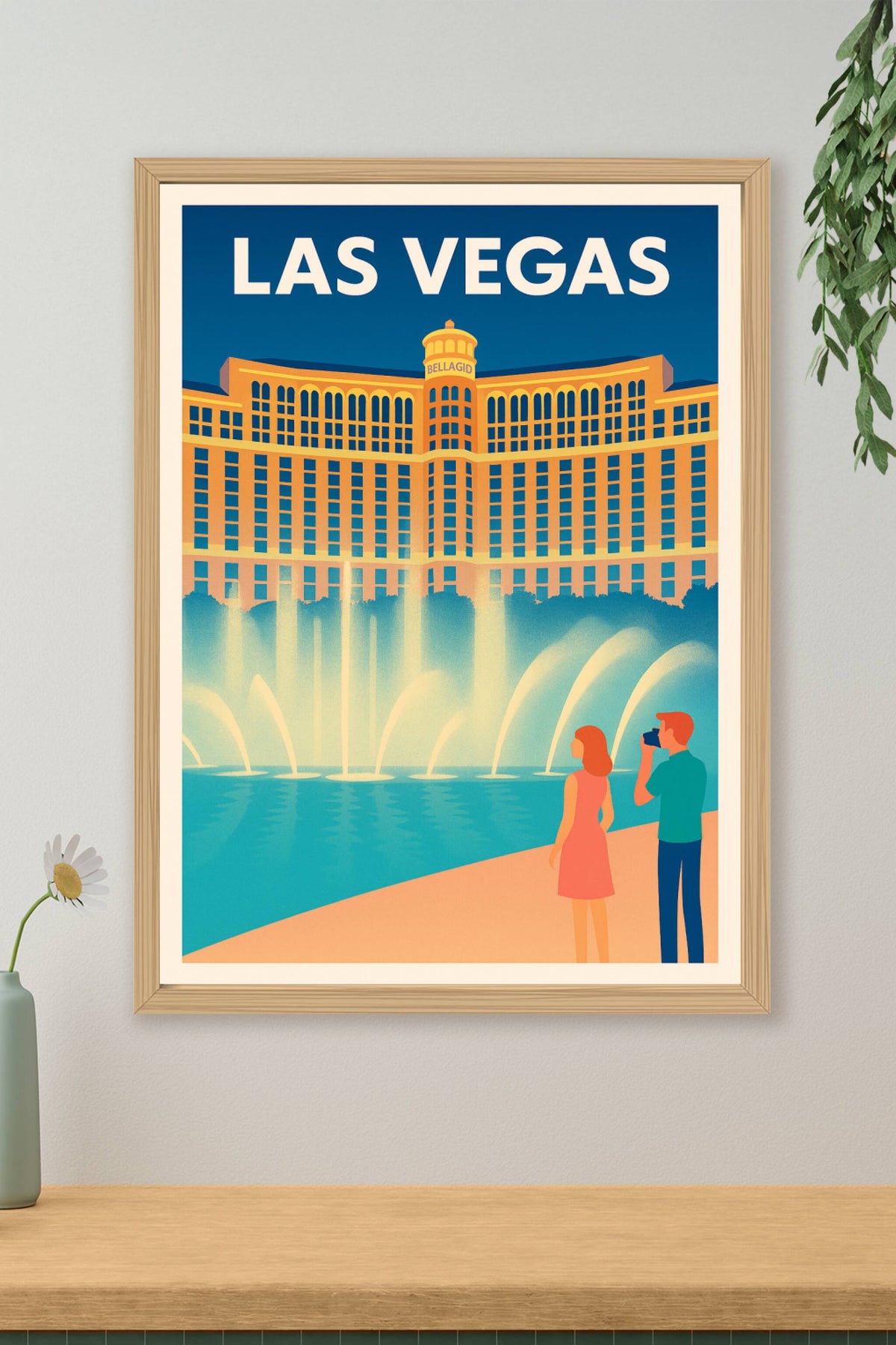 Affiche Las Vegas — L'éclat féerique du Bellagio · poster d'art de Las Vegas