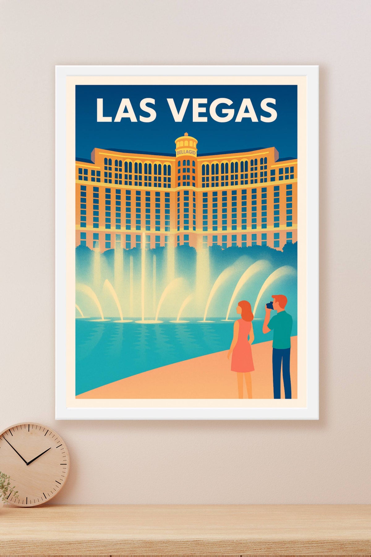 Affiche Las Vegas — L'éclat féerique du Bellagio · poster d'art de Las Vegas