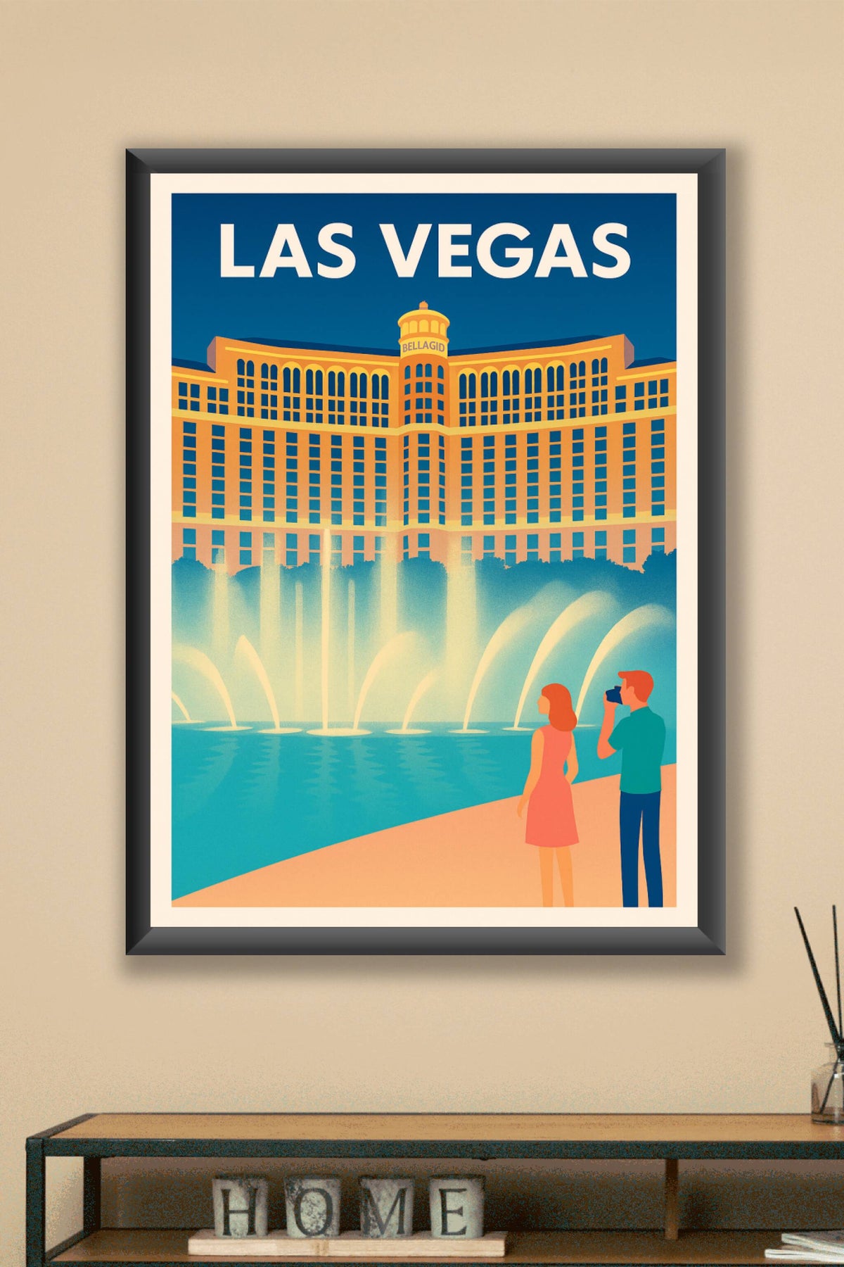 Affiche Las Vegas — L'éclat féerique du Bellagio · poster d'art de Las Vegas