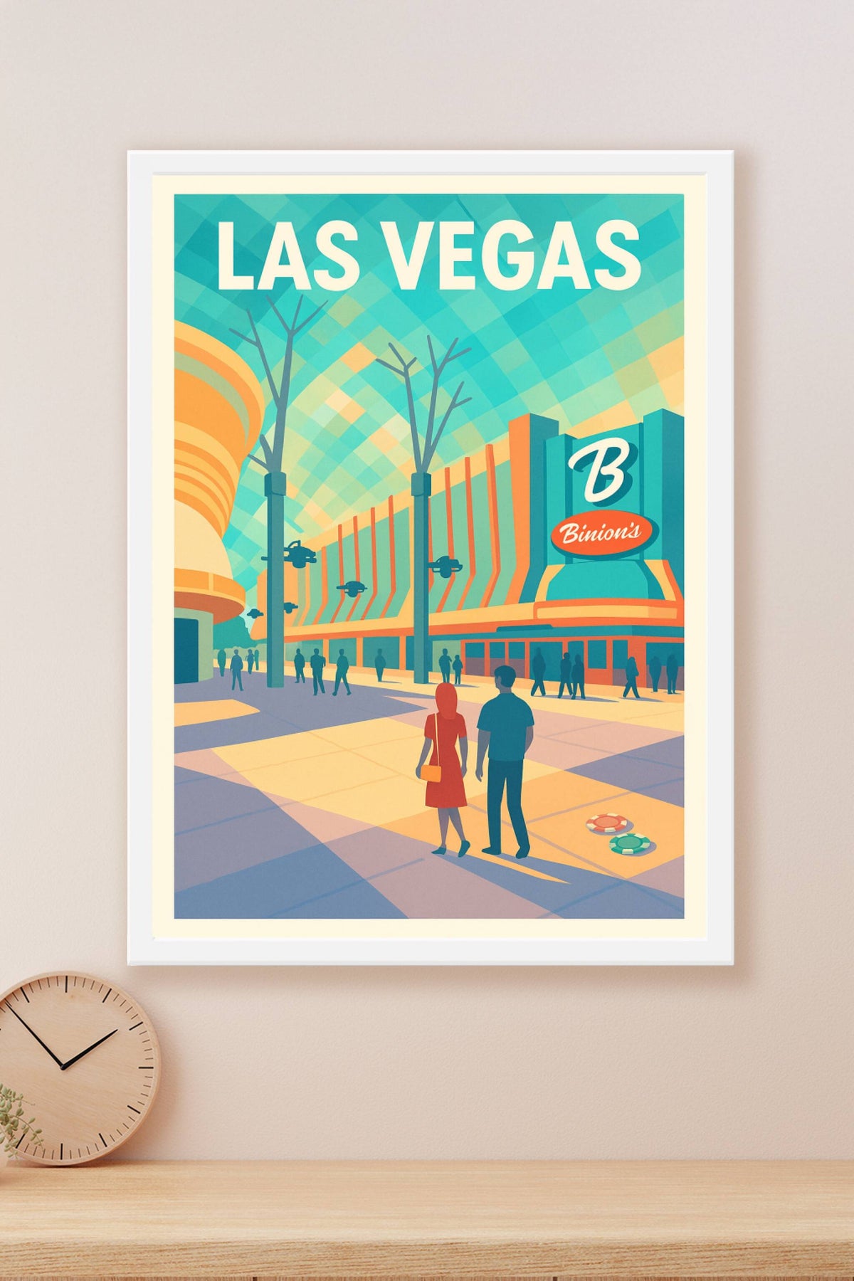 Affiche Las Vegas — Ambiance rétro et glamour au Binion's · poster d'art de Las Vegas