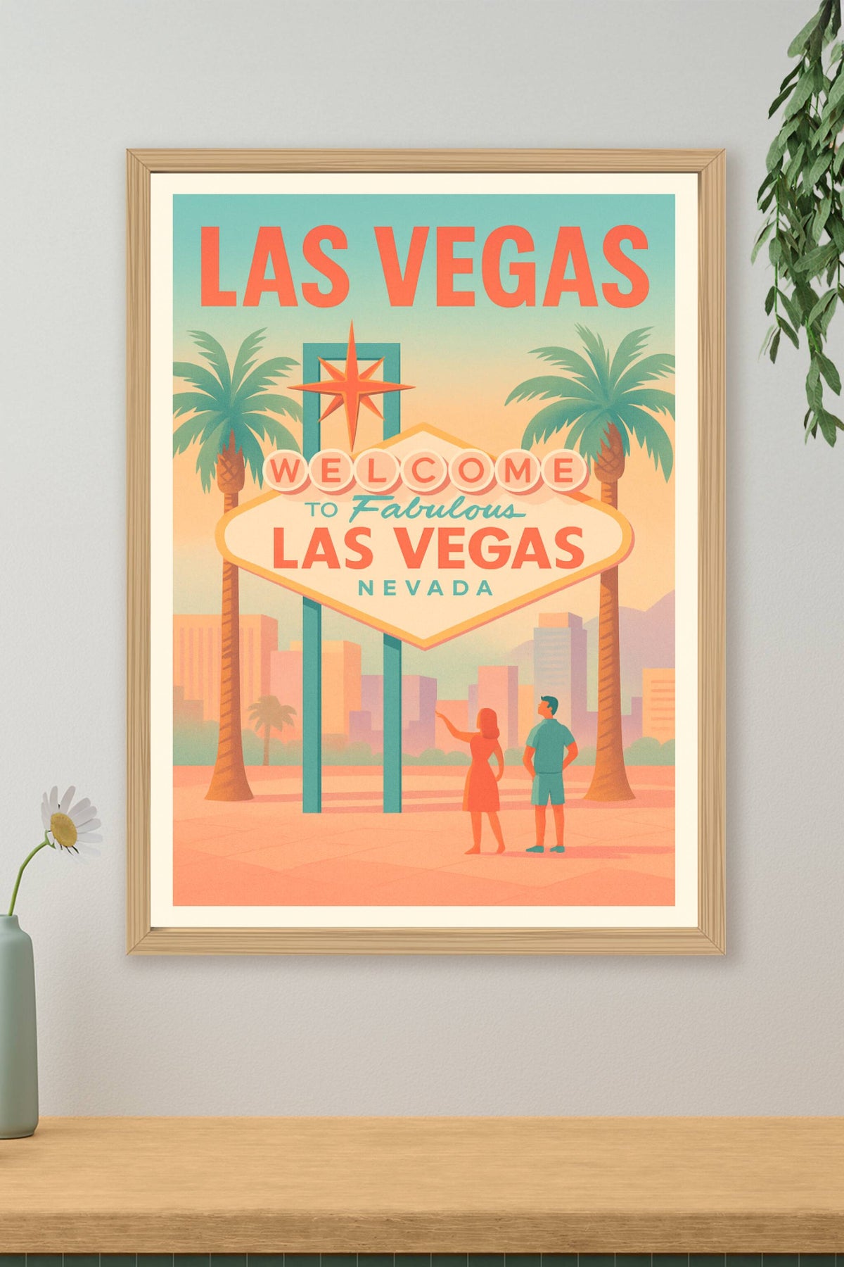 Affiche Las Vegas — L'incontournable Welcome to Fabulous Las Vegas · poster d'art de Las Vegas