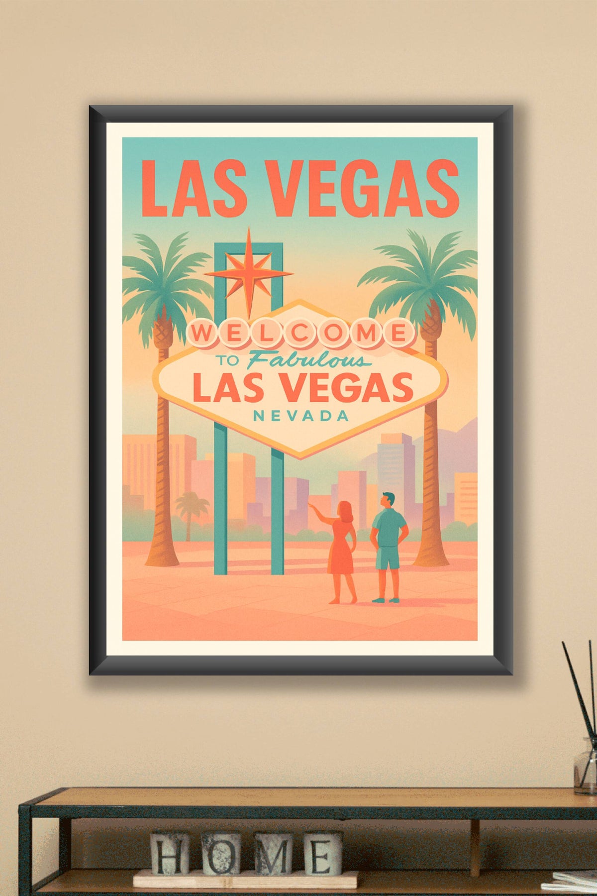Affiche Las Vegas — L'incontournable Welcome to Fabulous Las Vegas · poster d'art de Las Vegas